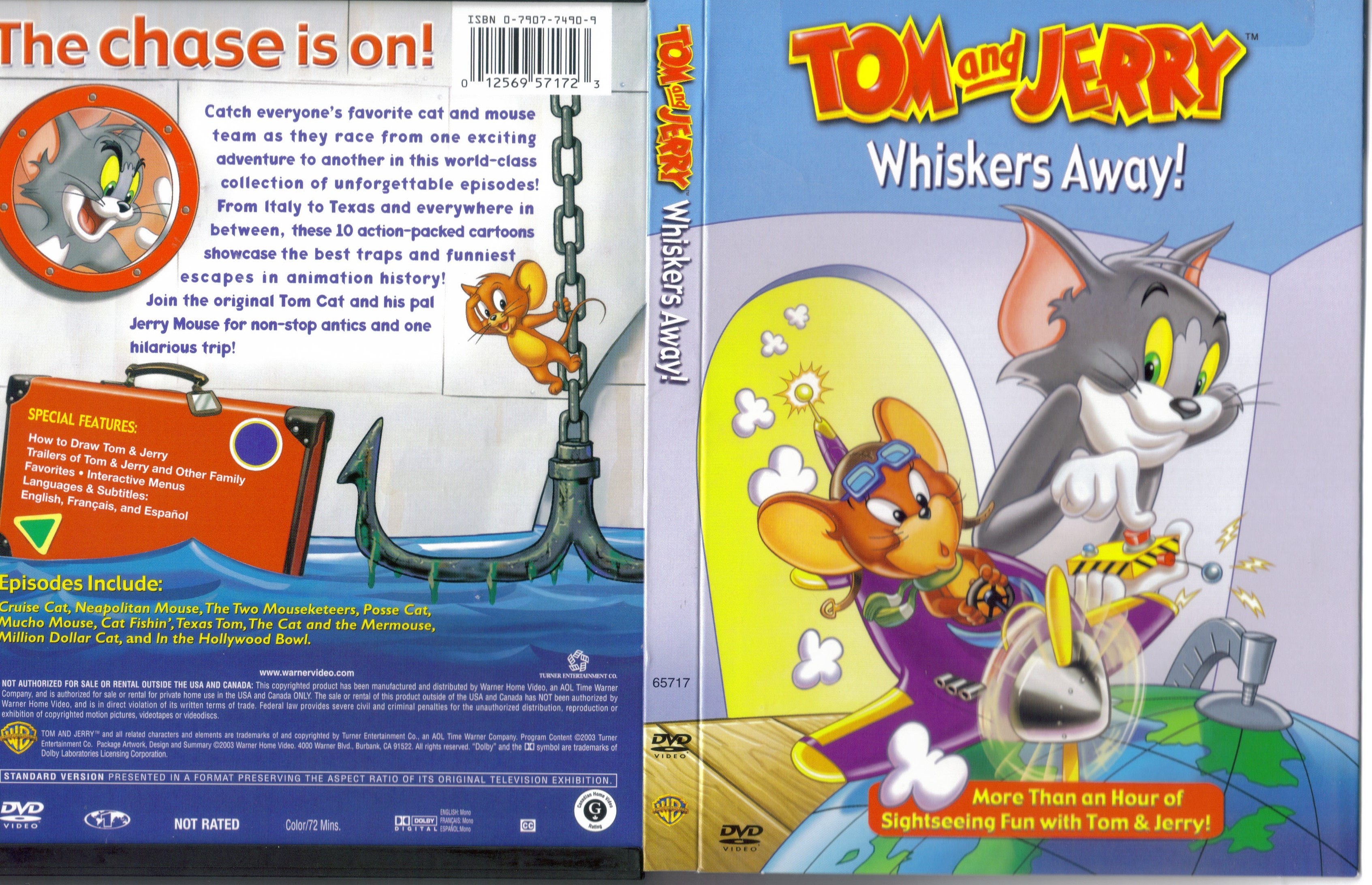 Jaquette DVD Tom & Jerry Whiskers away (Canadienne)