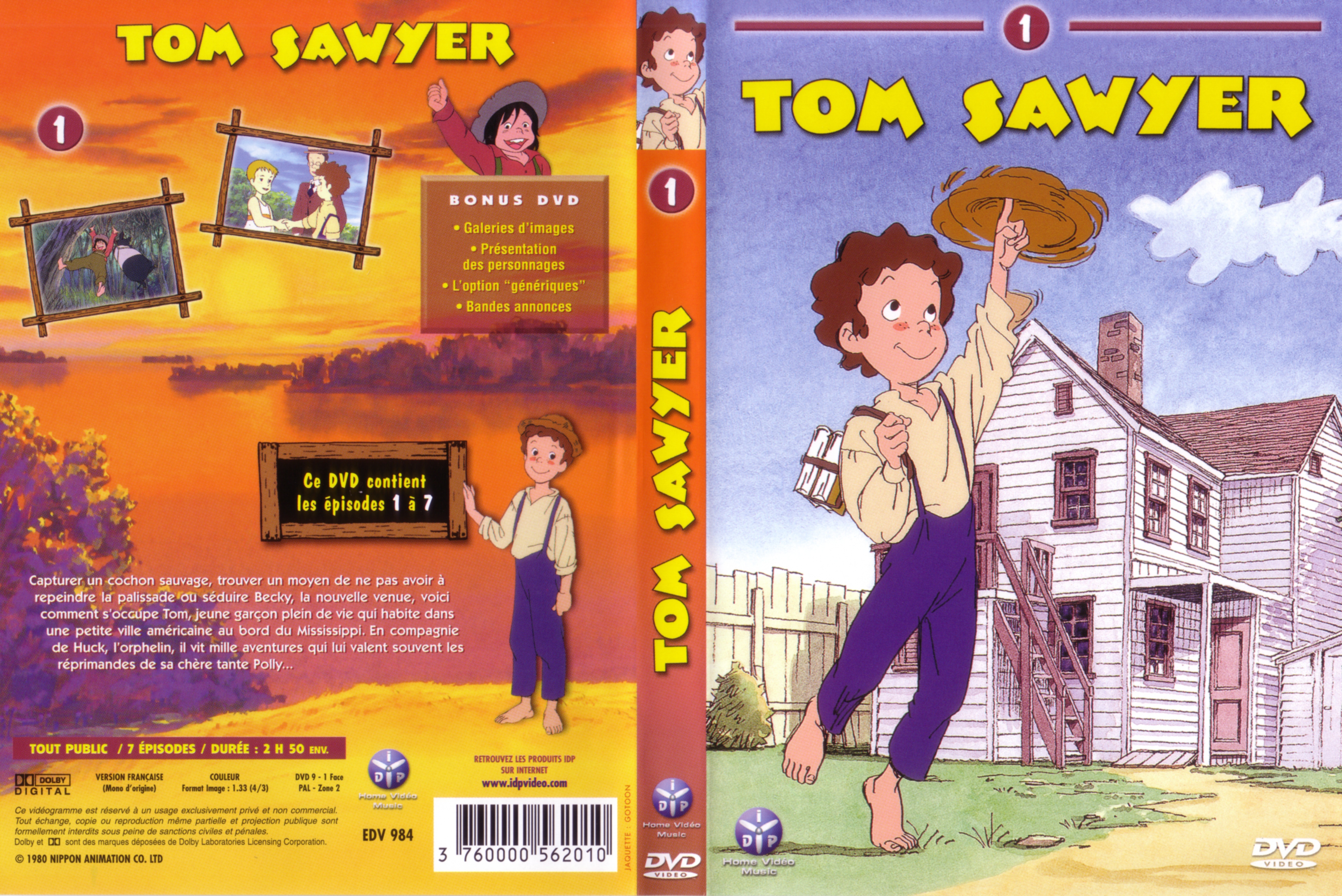 Jaquette DVD Tom Sawyer vol 1 v2
