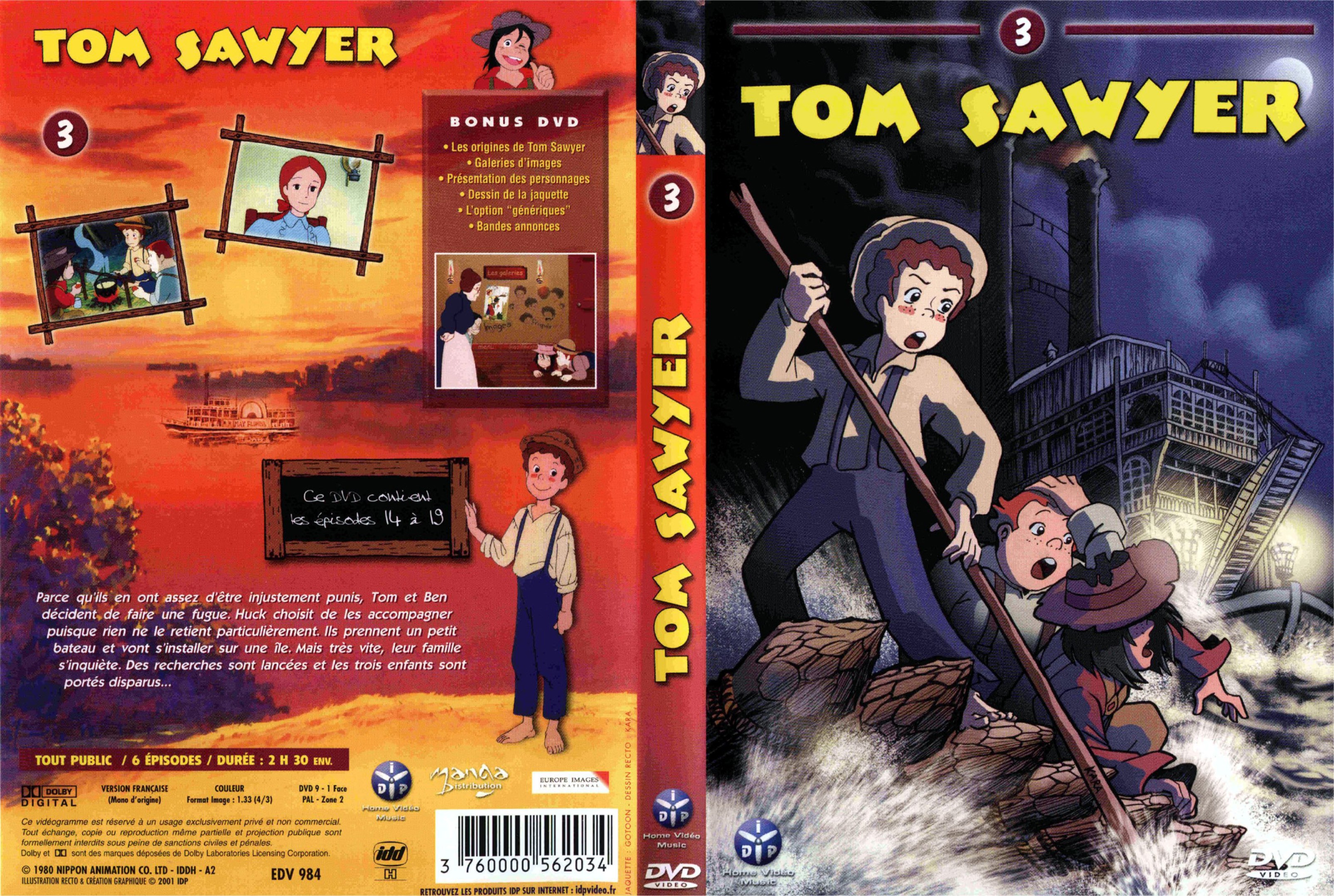 Jaquette DVD Tom Sawyer vol 3