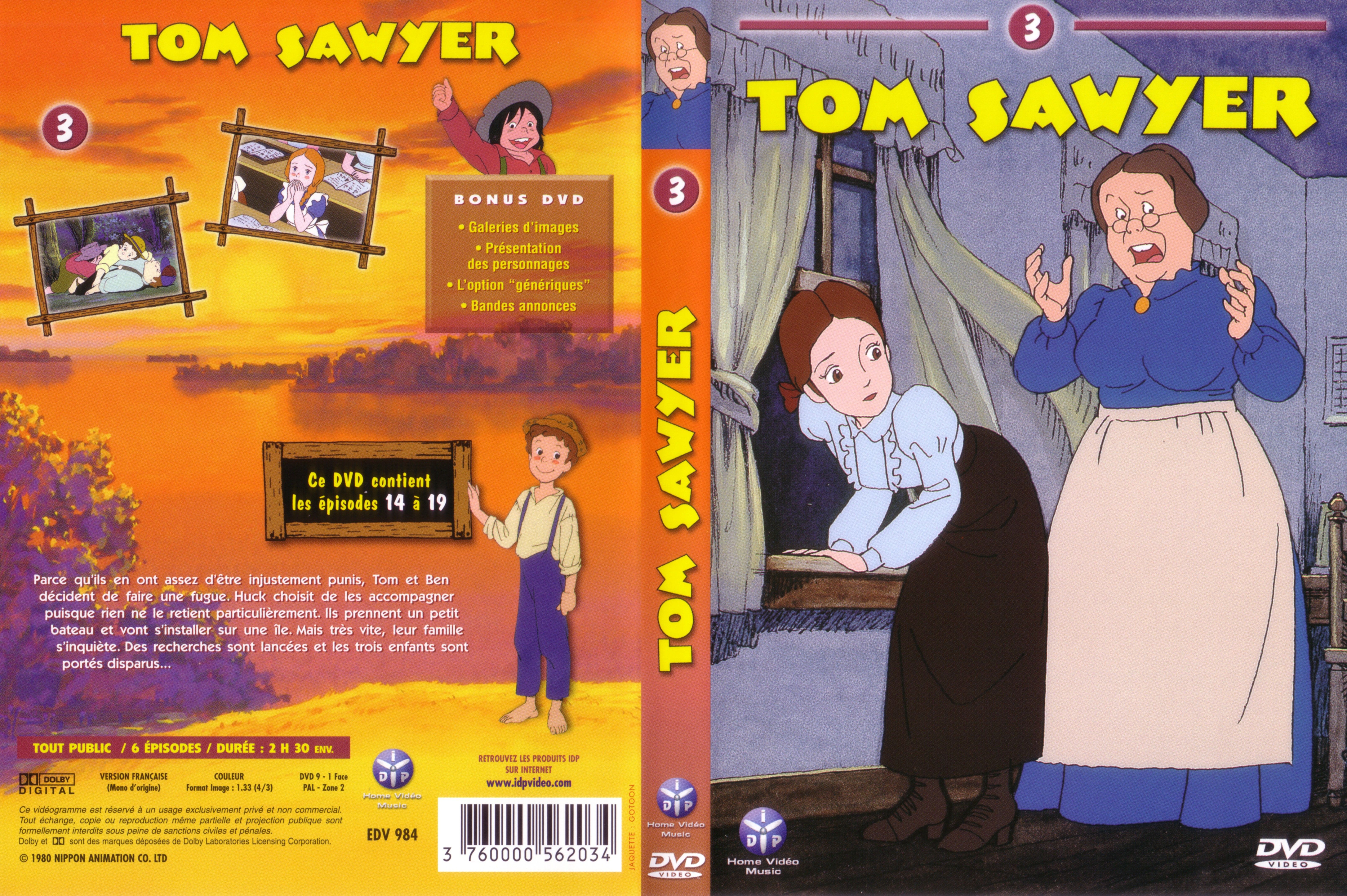 Jaquette DVD Tom Sawyer vol 3 v2