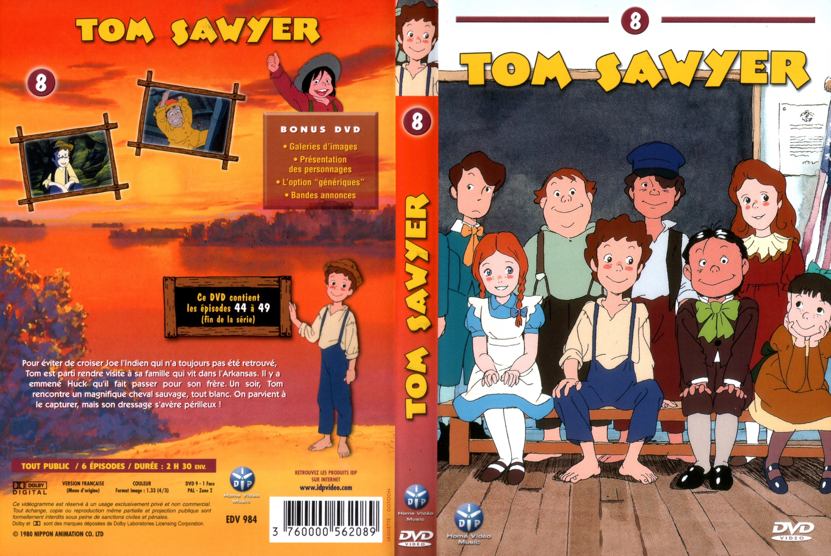 Jaquette DVD Tom Sawyer vol 8