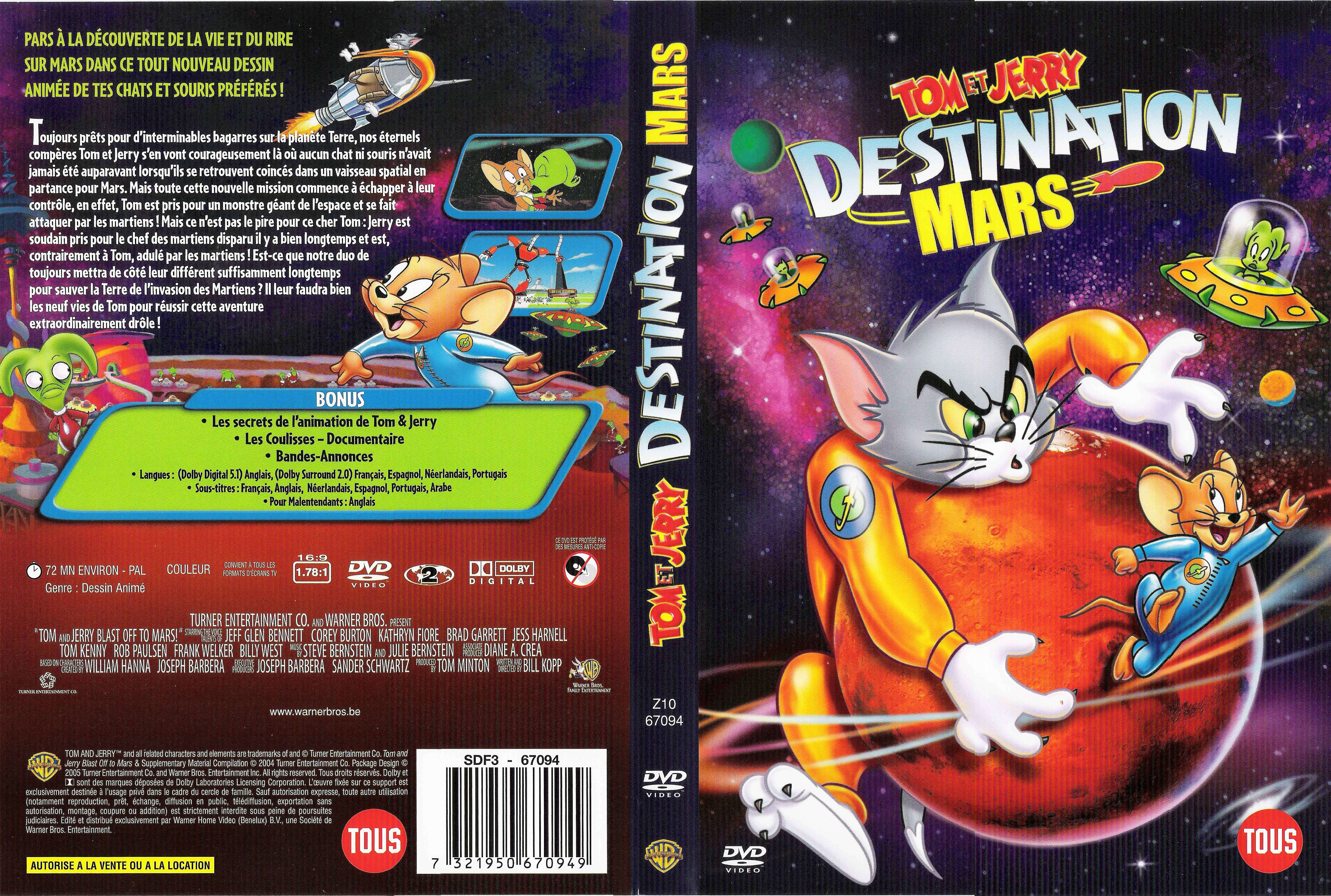 Jaquette DVD Tom et Jerry Destination Mars