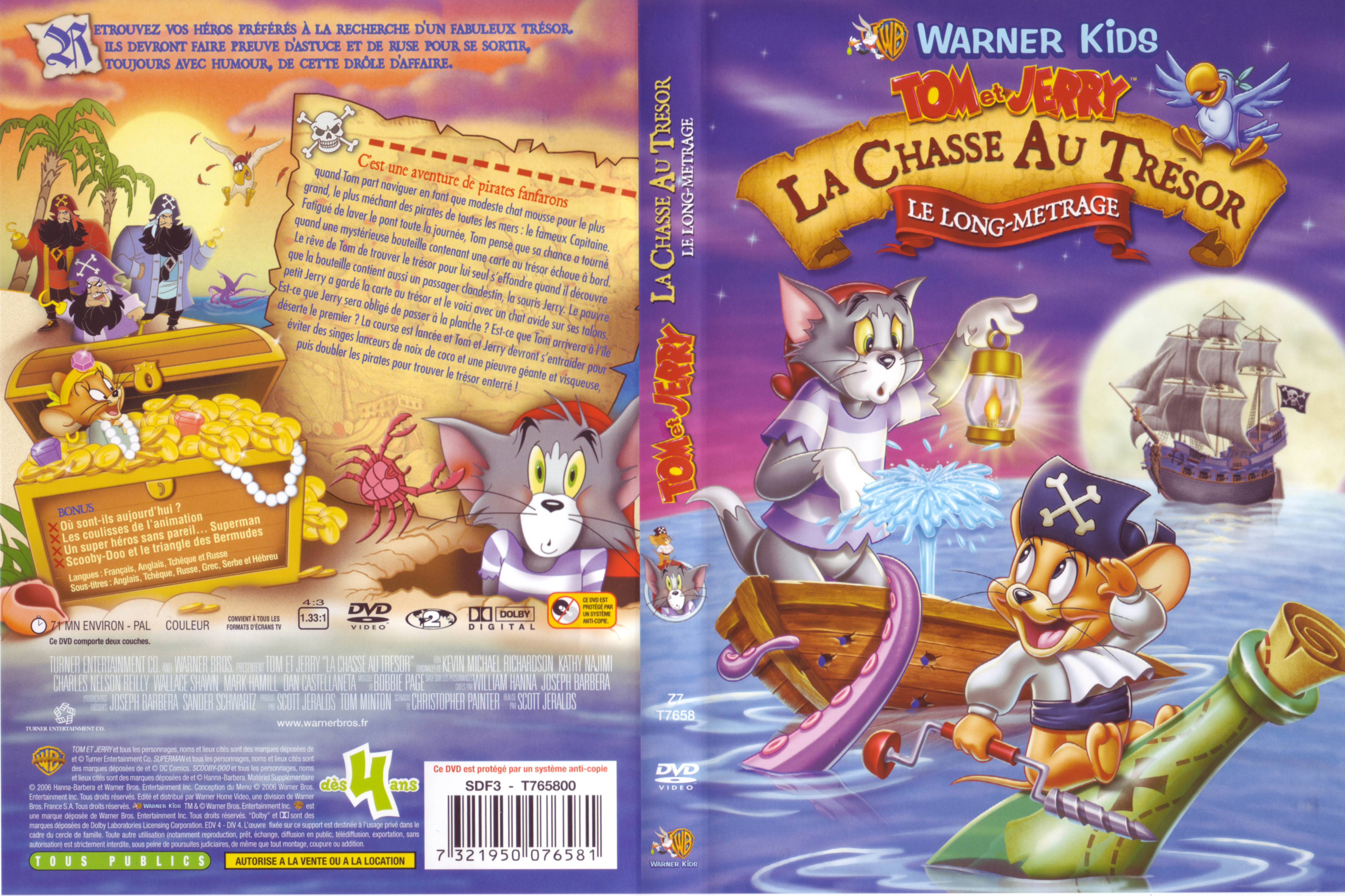 Jaquette DVD Tom et Jerry La chasse au trsor