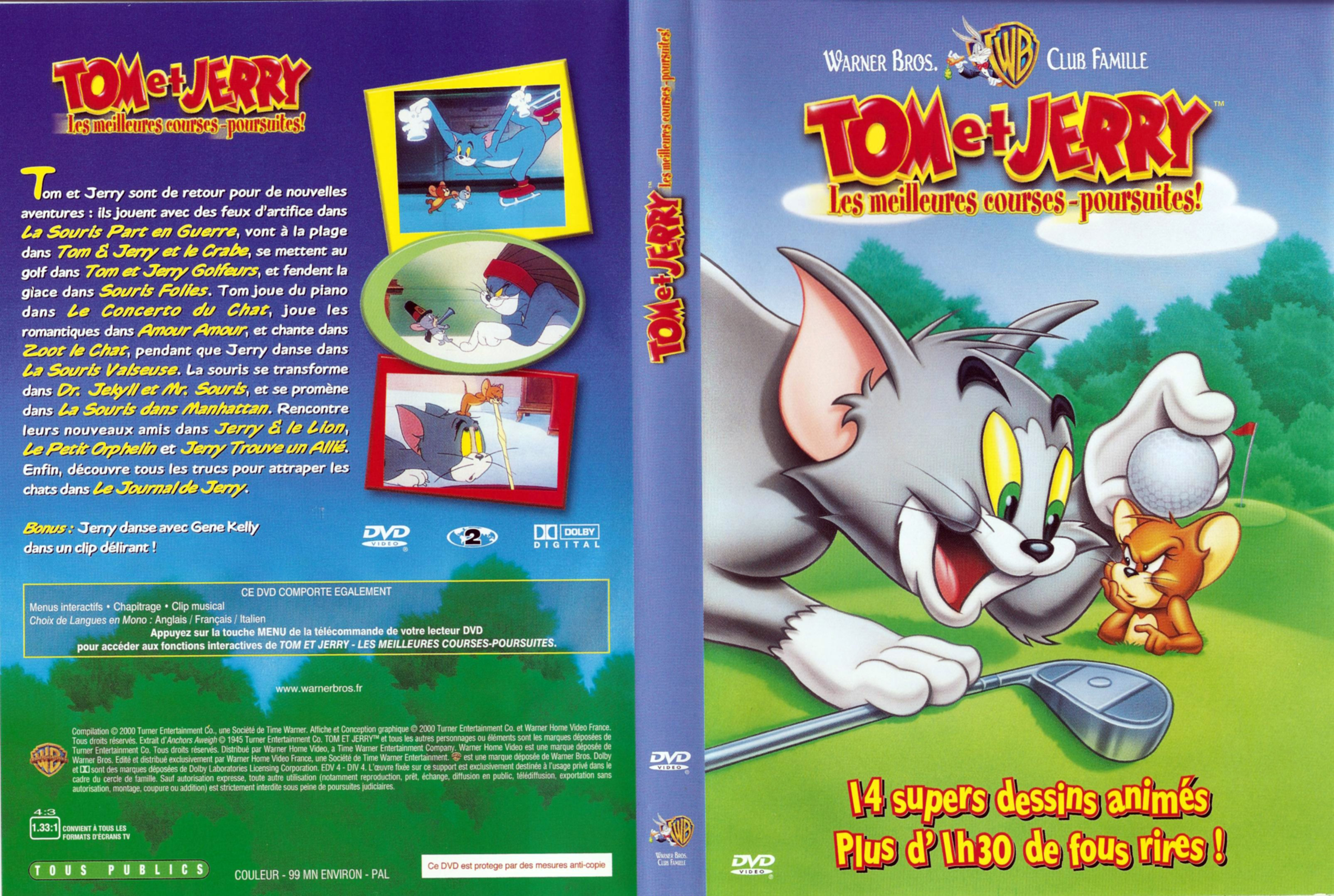 Jaquette DVD Tom et Jerry Les meilleures courses-poursuites