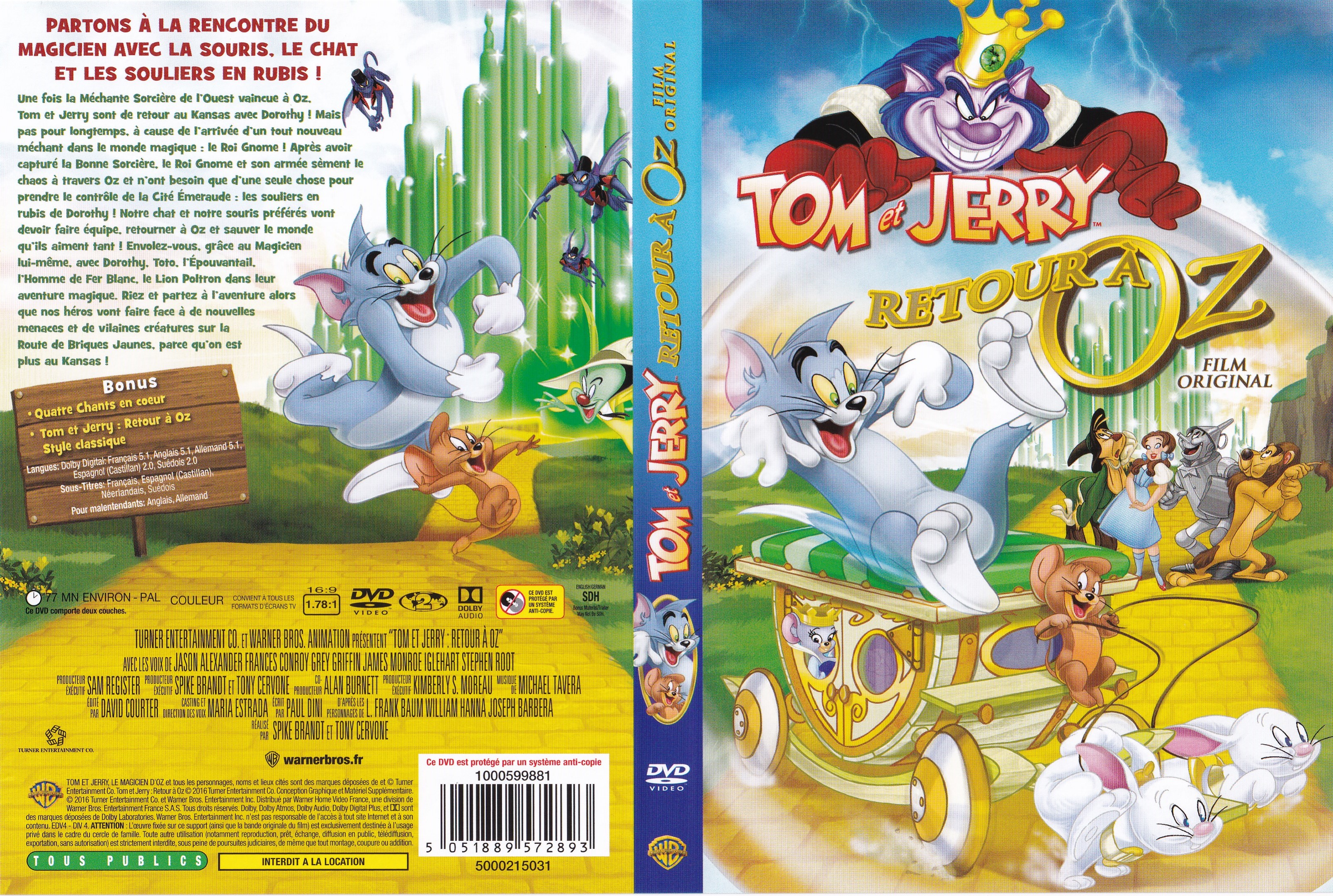 Jaquette DVD Tom et Jerry - Retour  Oz