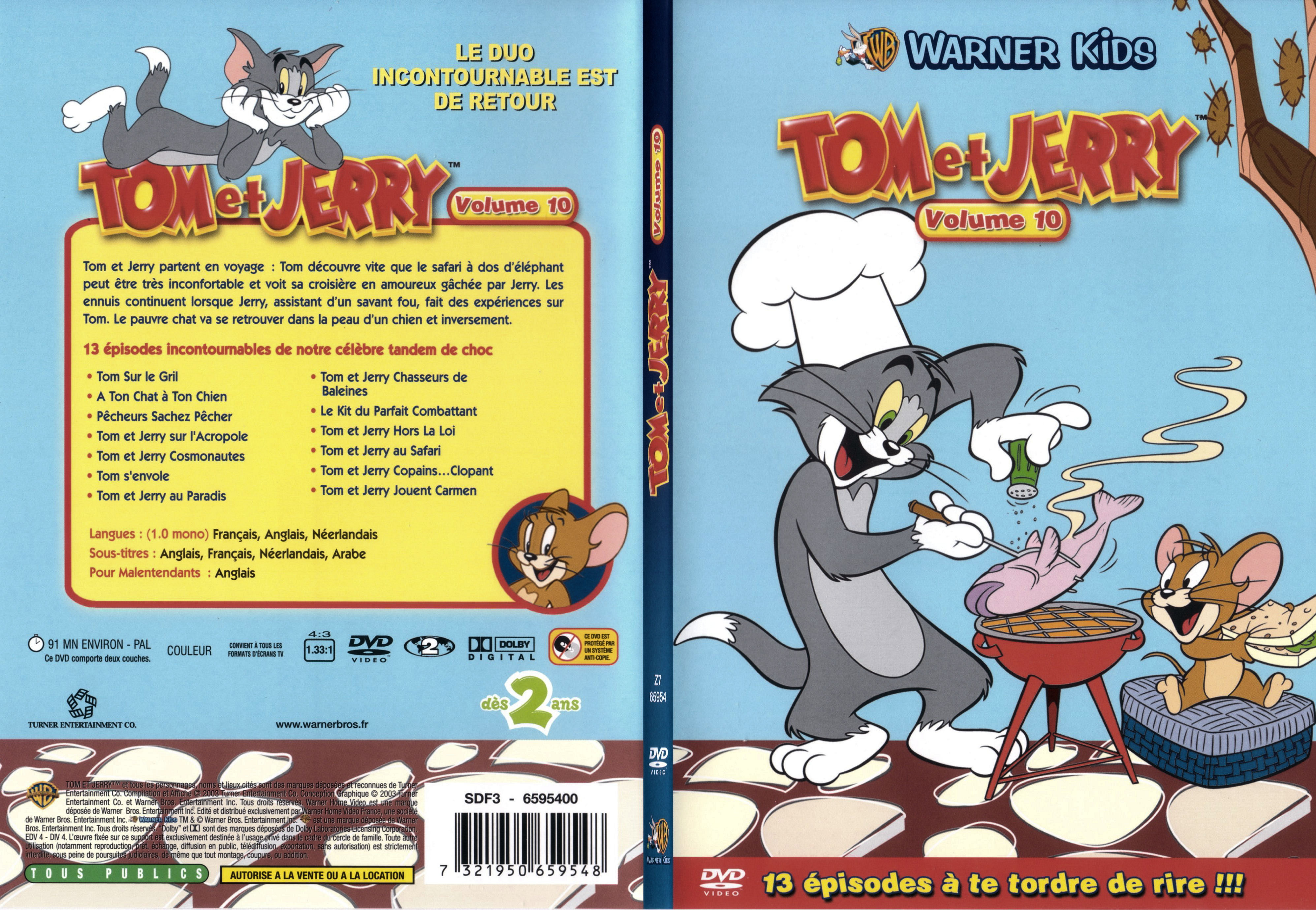 Jaquette DVD Tom et Jerry vol 10 - SLIM