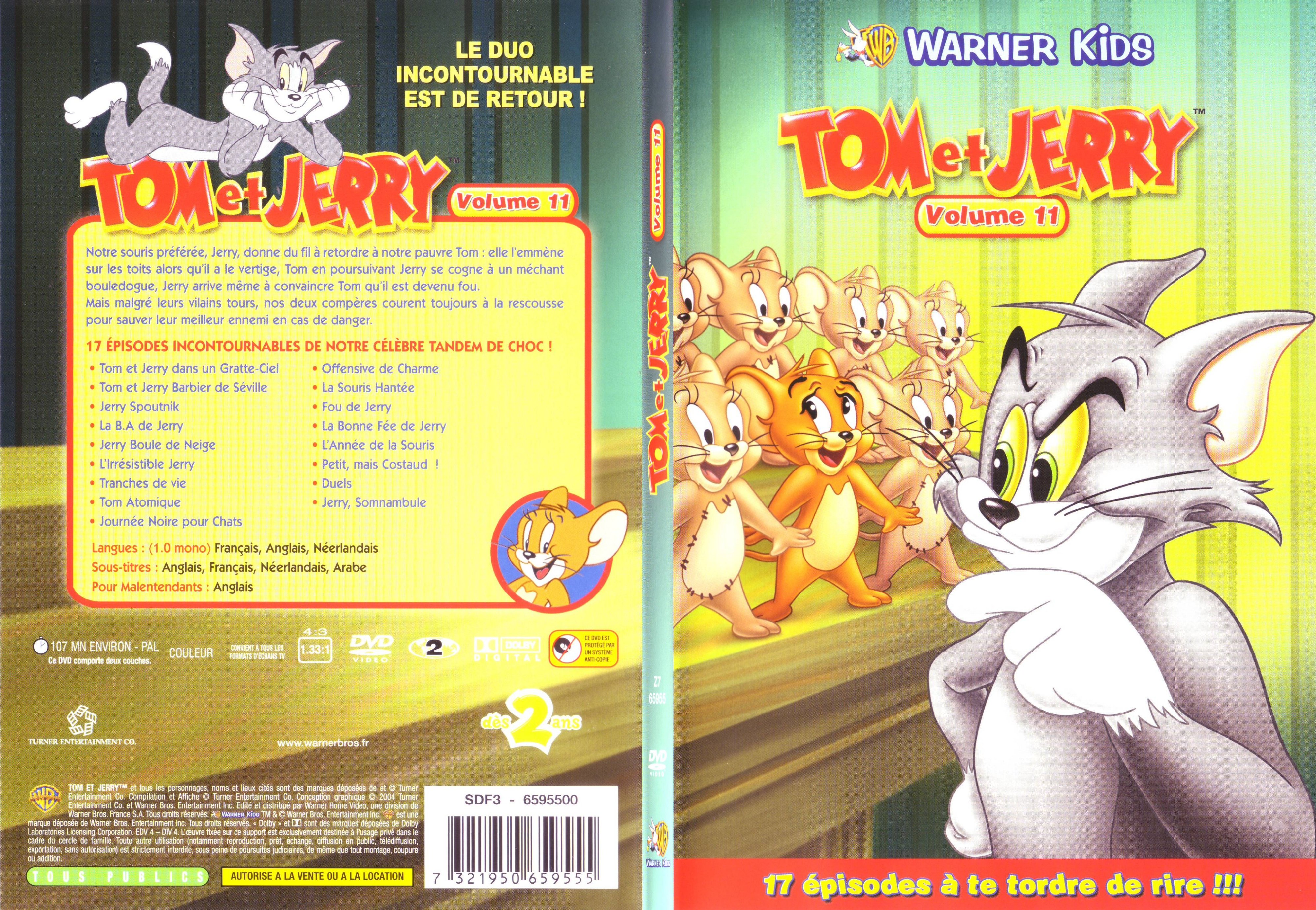 Jaquette DVD Tom et Jerry vol 11 - SLIM