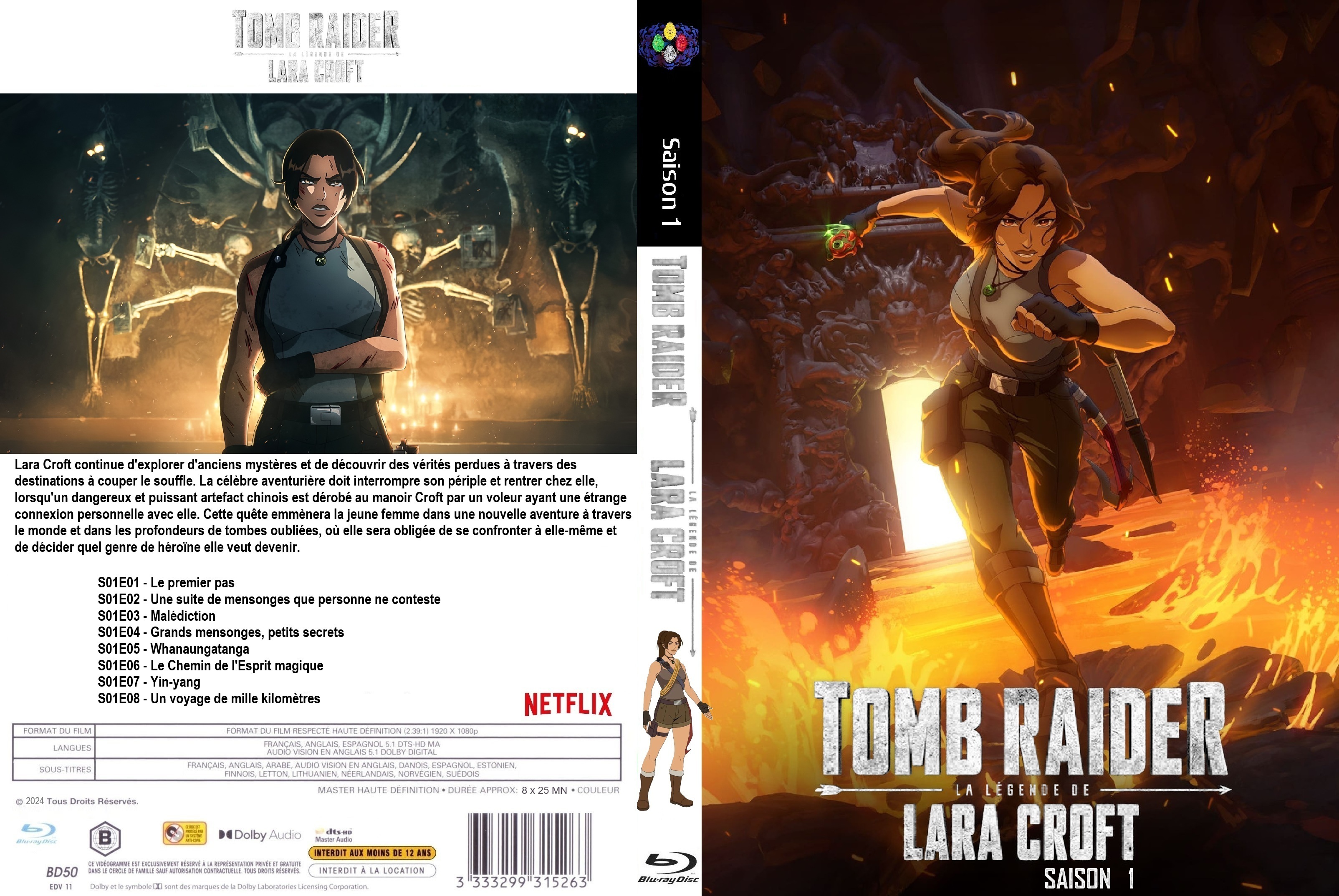 Jaquette DVD Tomb Raider La Legende de Lara Croft saison 1 custom