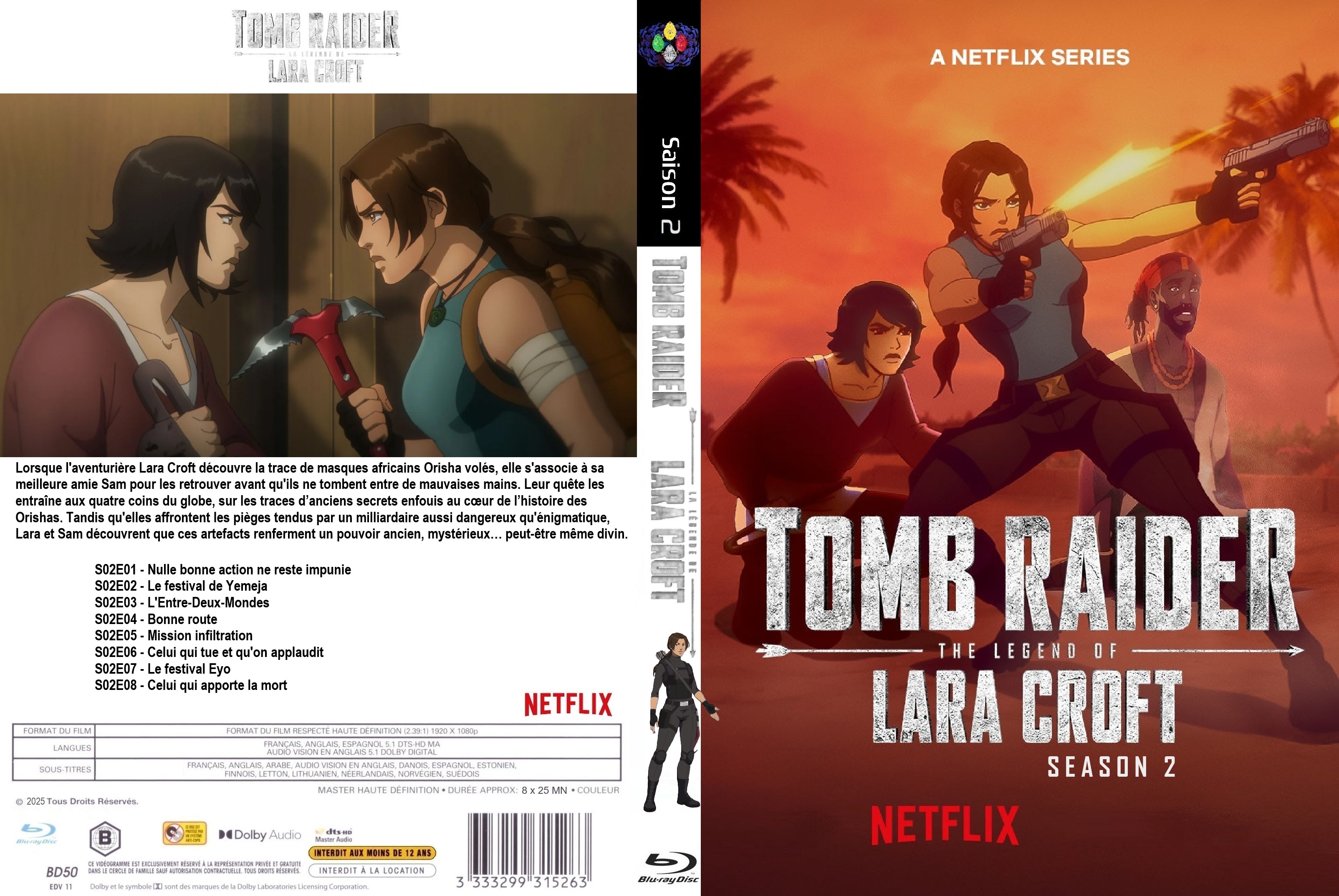Jaquette DVD Tomb Raider La Legende de Lara Croft saison 2 custom
