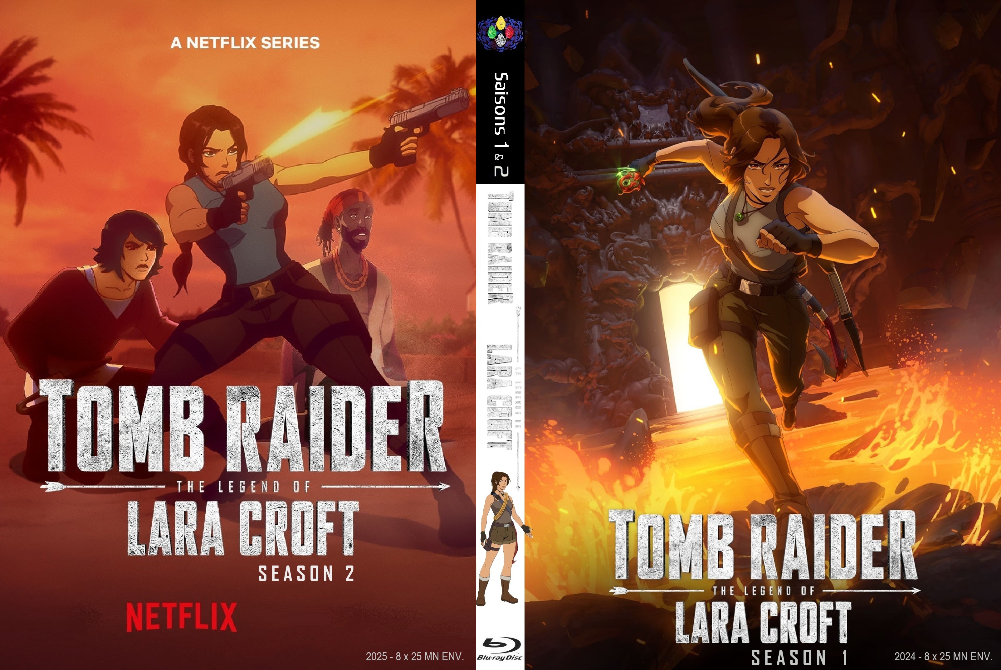Jaquette DVD Tomb Raider La Legende de Lara Croft saisons 1 & 2 custom