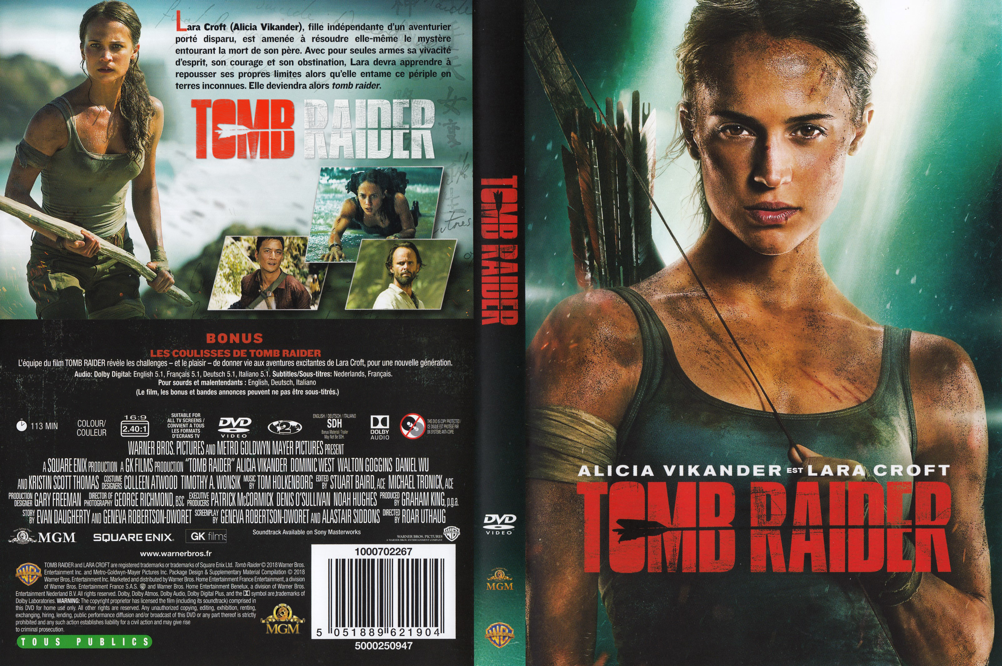 Jaquette DVD Tomb raider (2018) custom