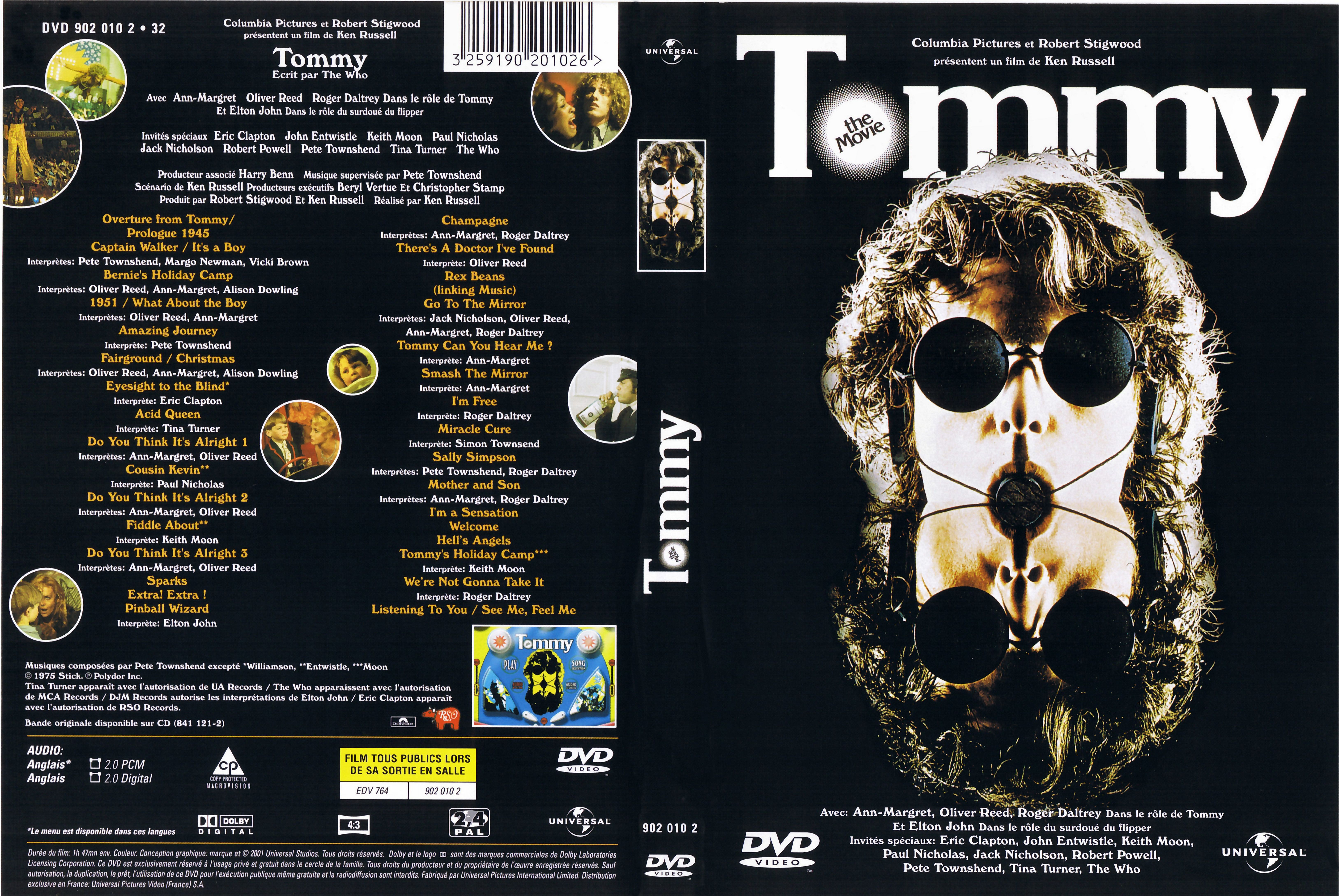 Jaquette DVD Tommy le film