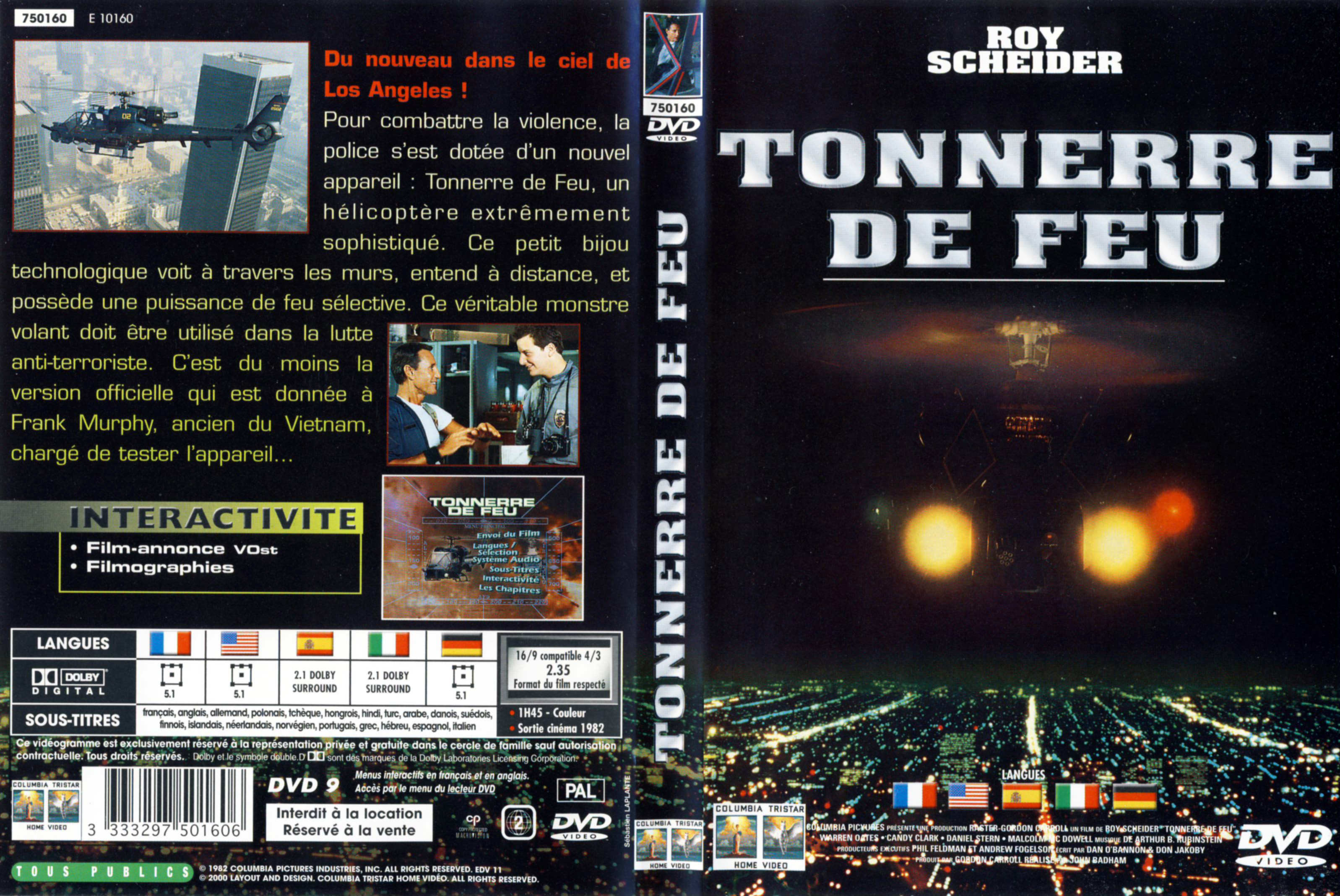 Jaquette DVD Tonnerre de feu v2