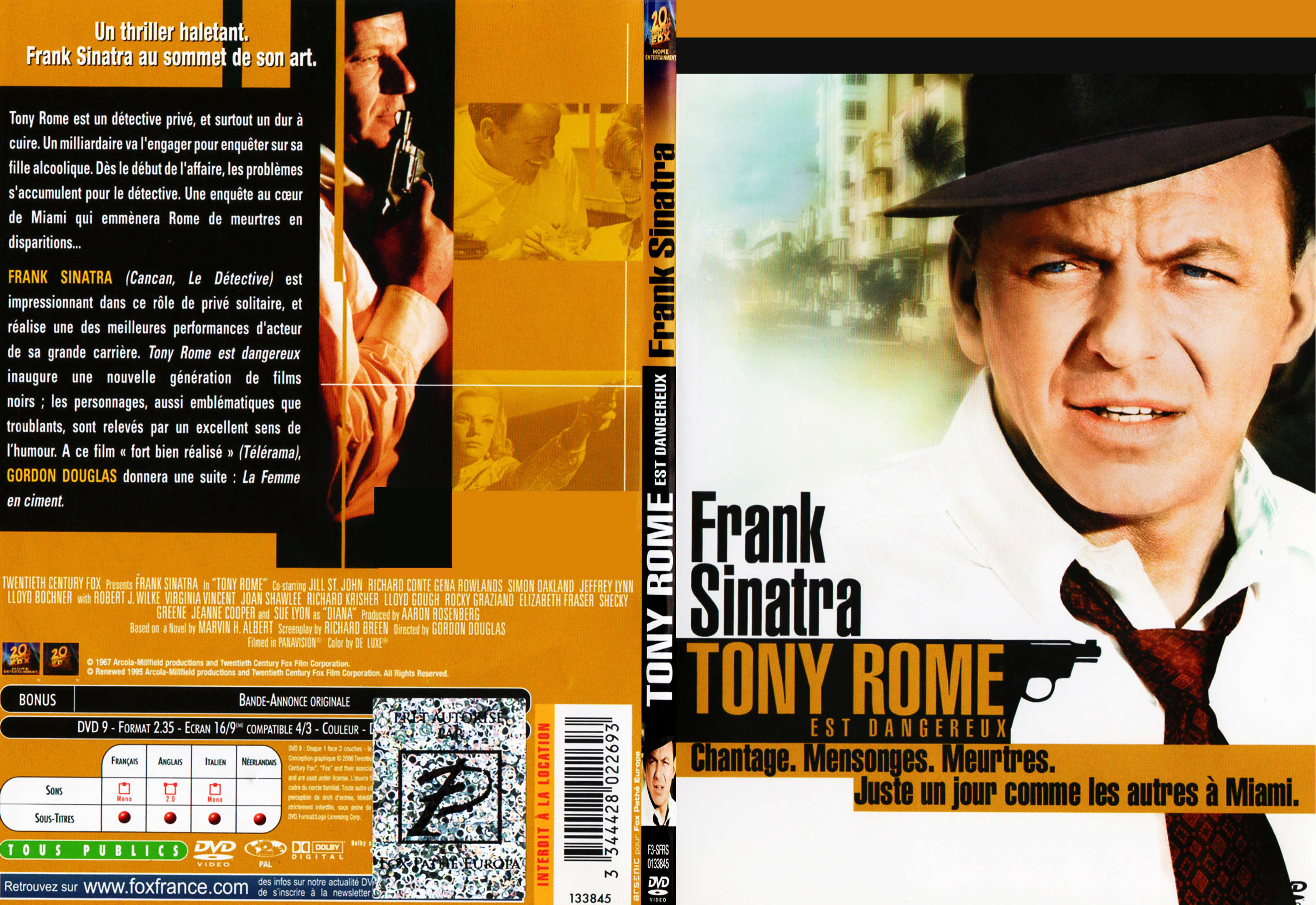 Jaquette DVD Tony Rome est dangereux - SLIM
