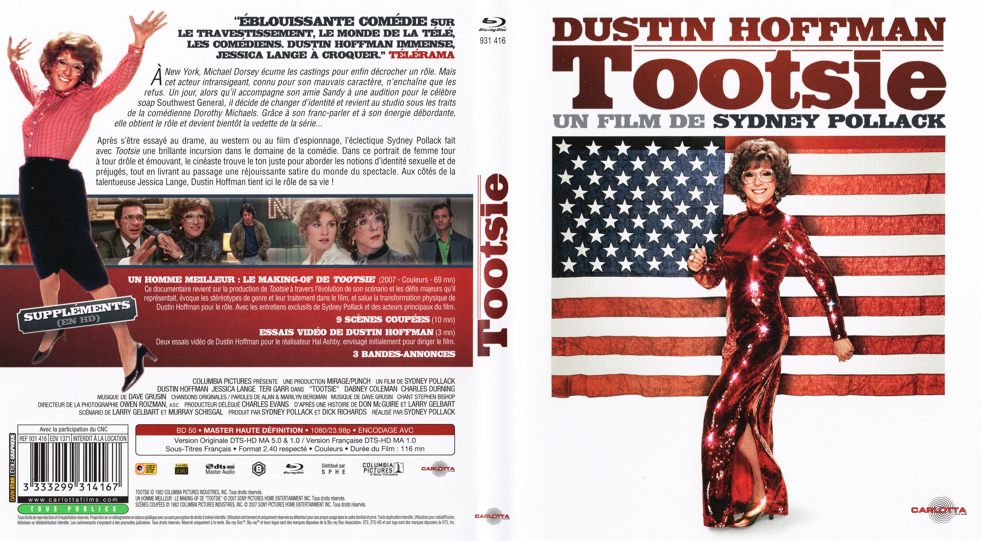 Jaquette DVD Tootsie (BLU-RAY)