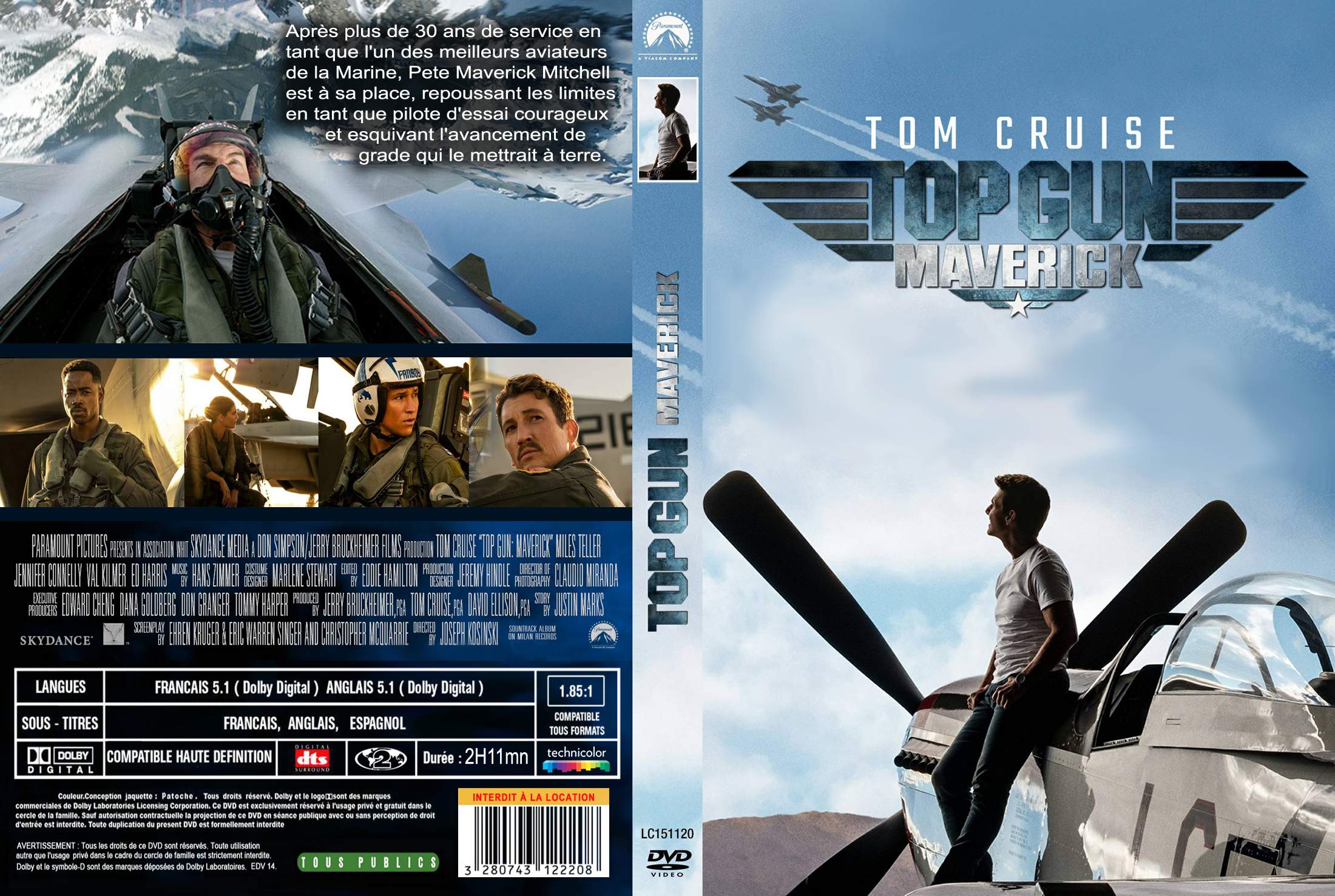 Jaquette DVD Top Gun Maverick custom
