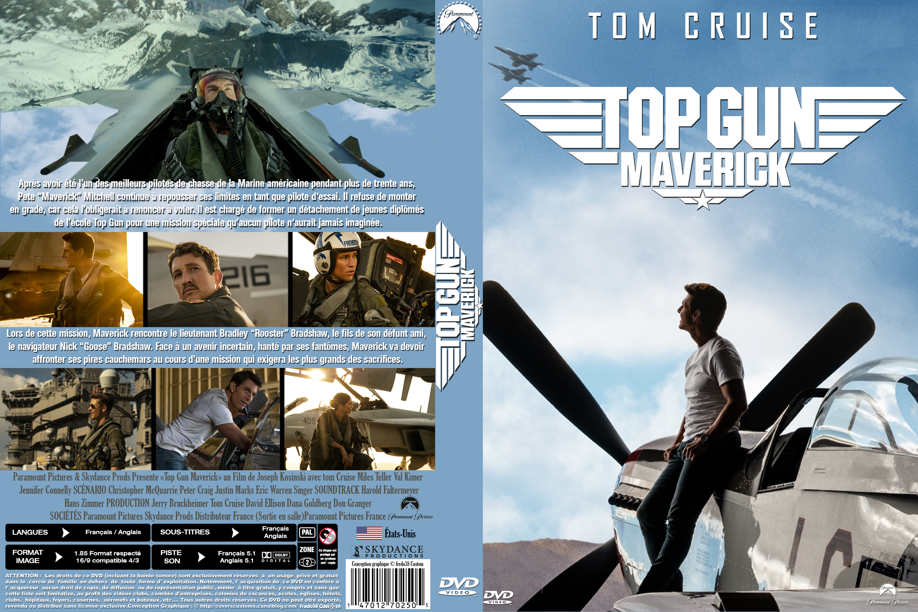 Jaquette DVD Top gun Maverick custom