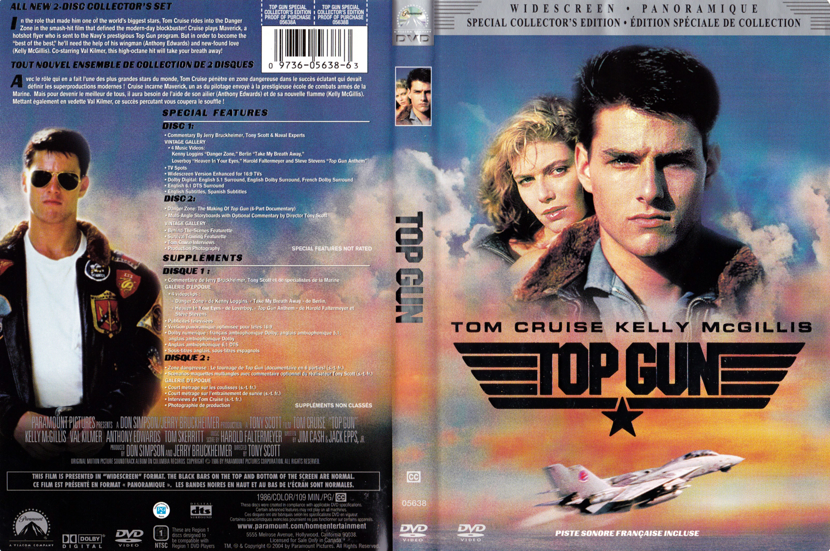 Jaquette DVD Top gun (Canadienne)