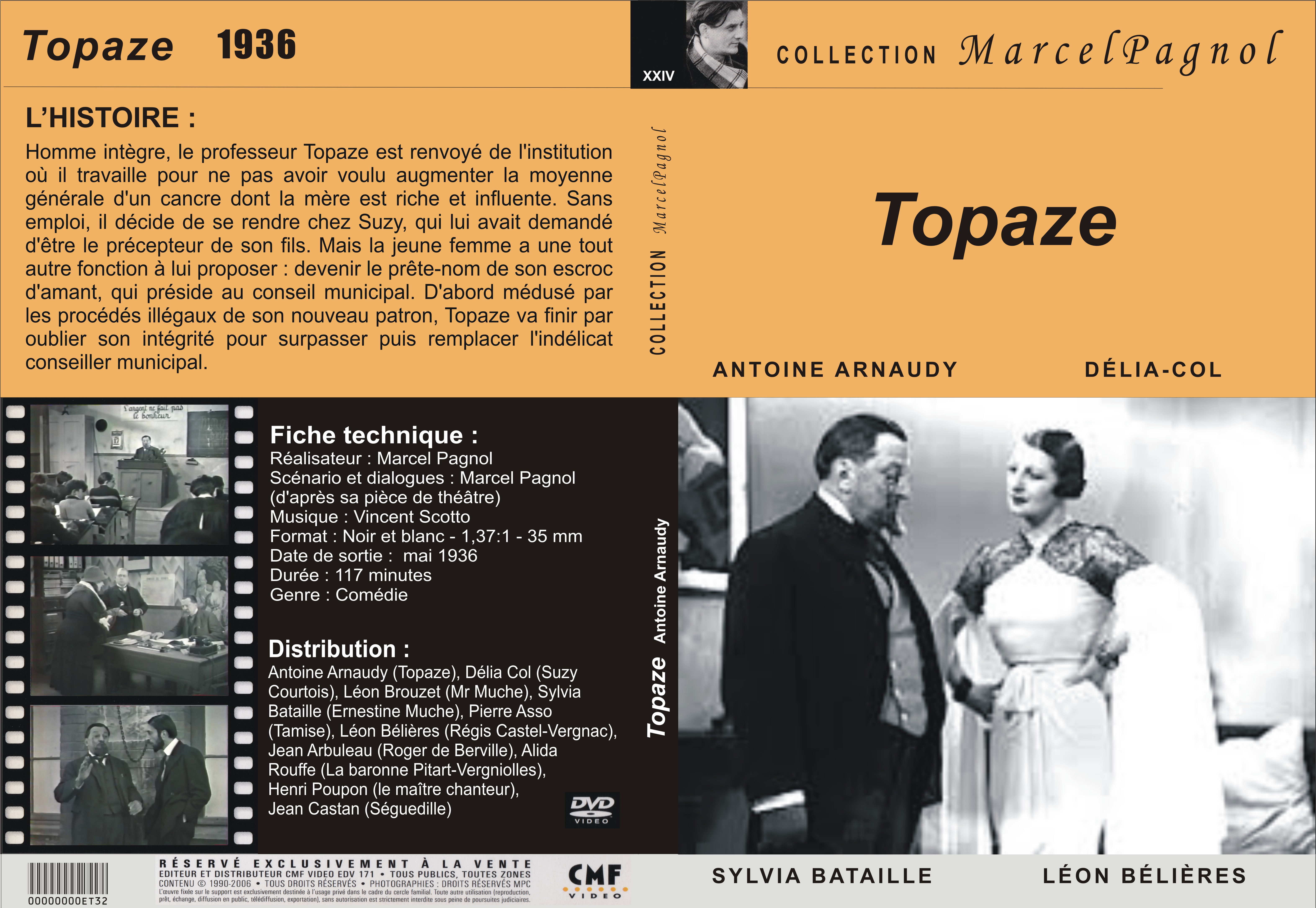 Jaquette DVD Topaze (1936) custom