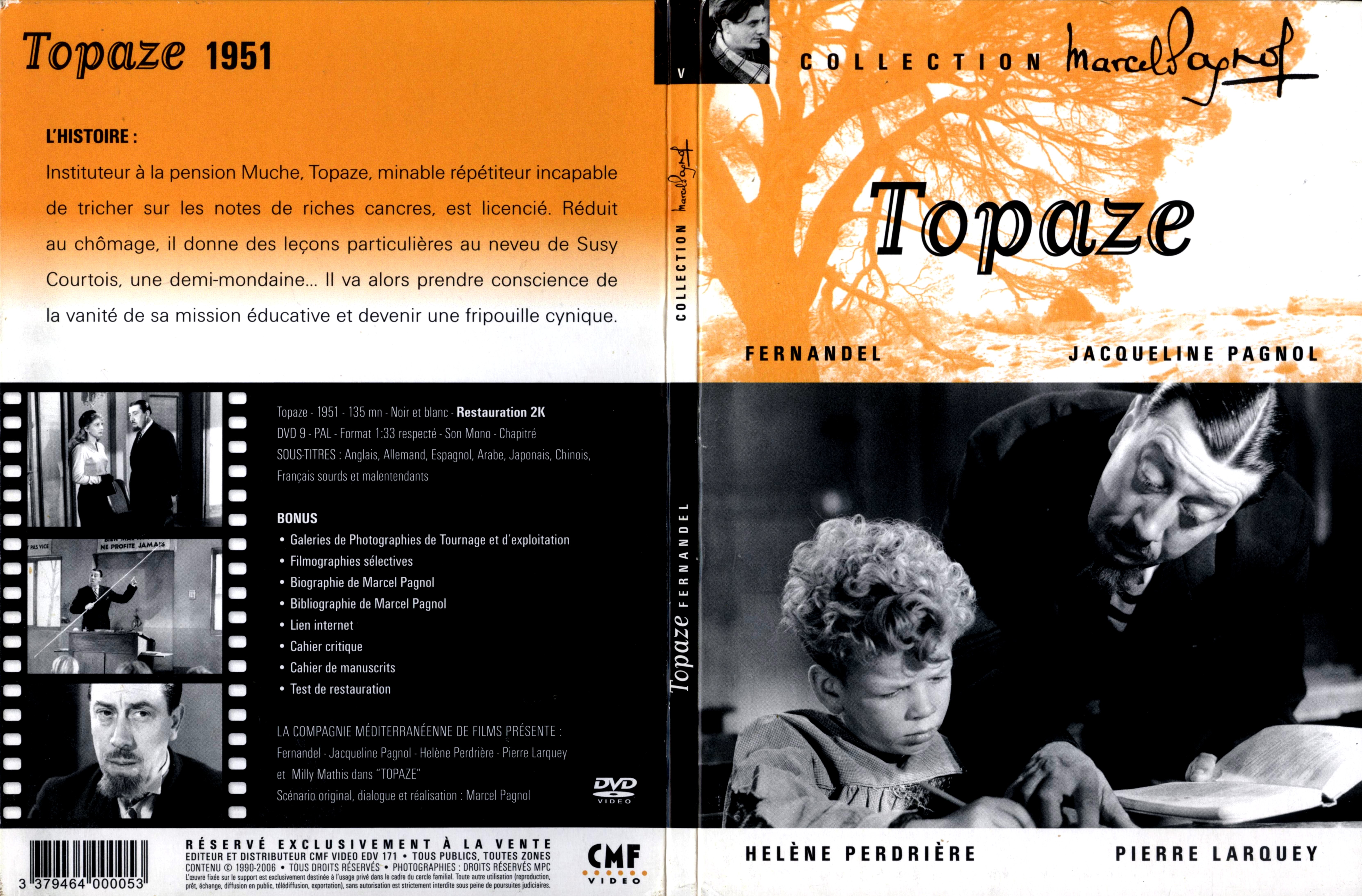 Jaquette DVD Topaze (1951)