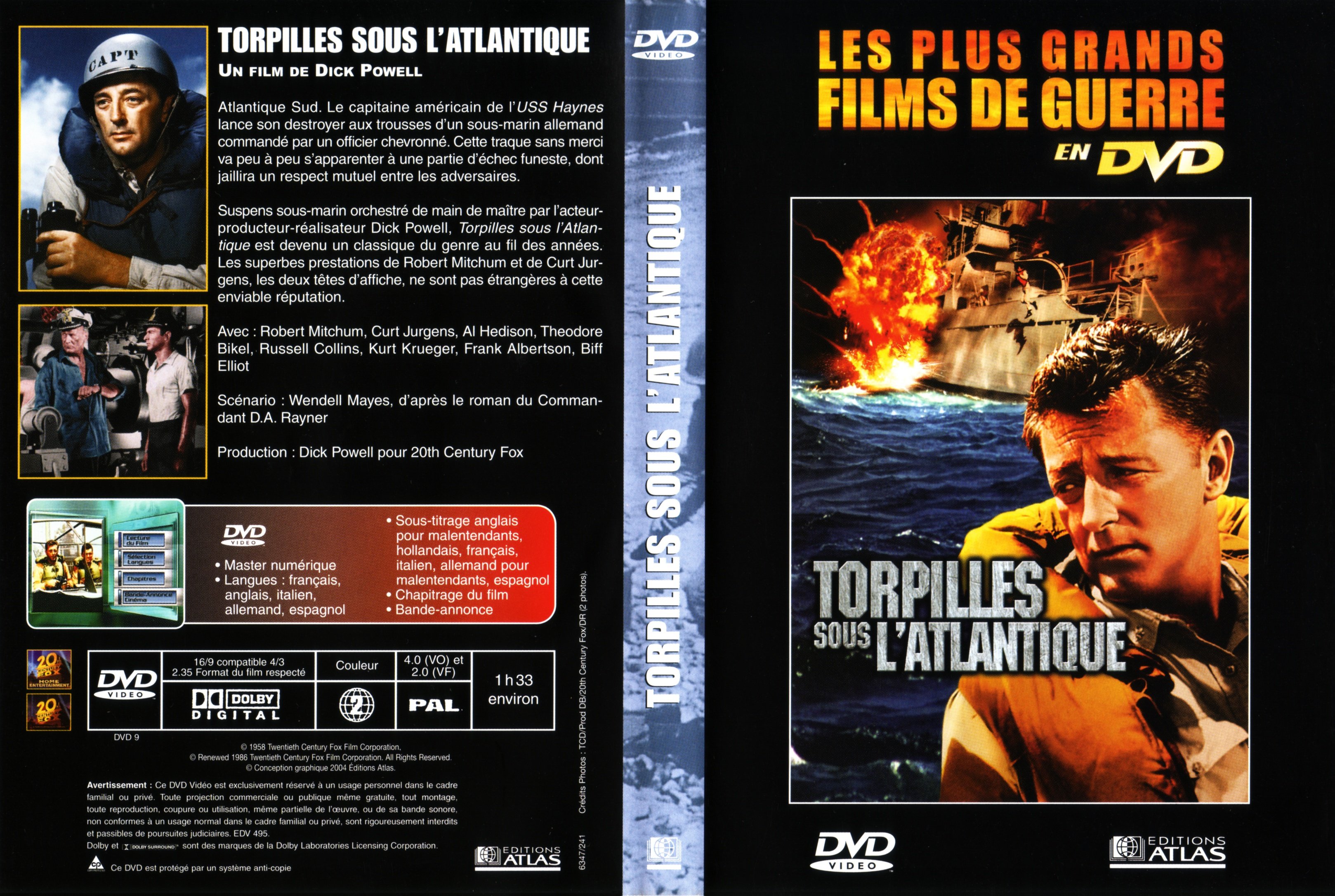 Jaquette DVD Torpilles sous l