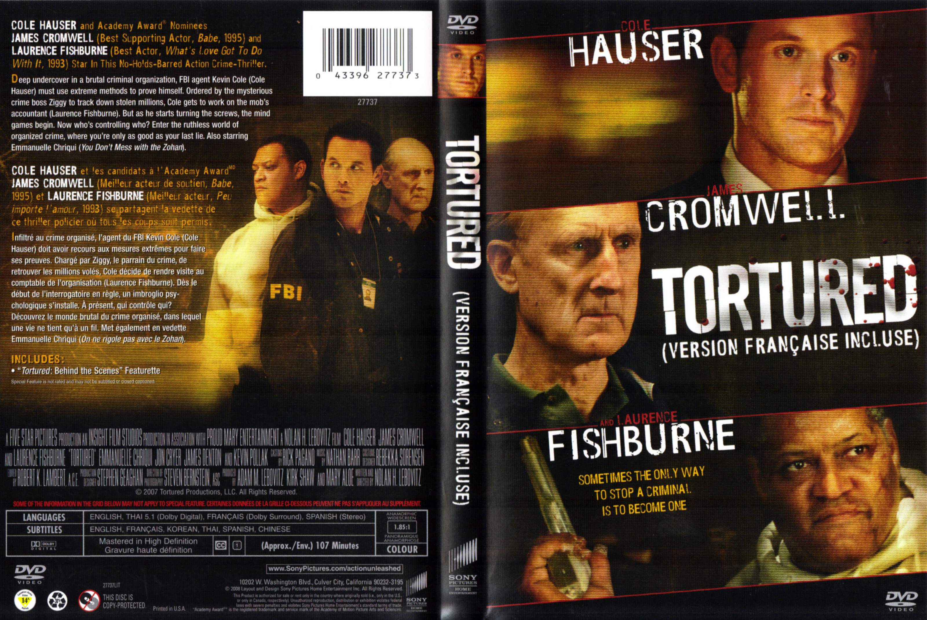 Jaquette DVD Tortured (Canadienne)