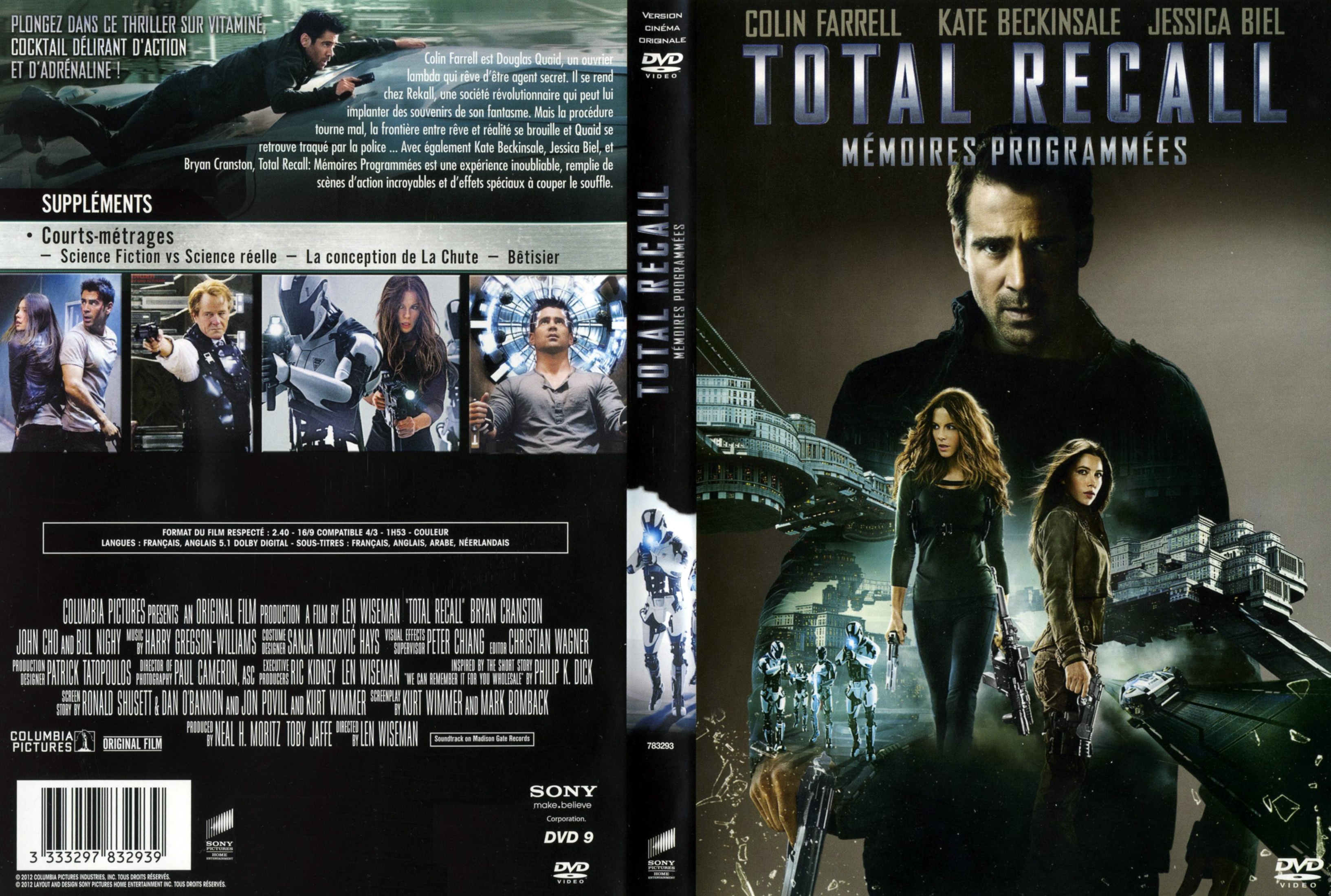 Jaquette DVD Total Recall Mmoires Programmes