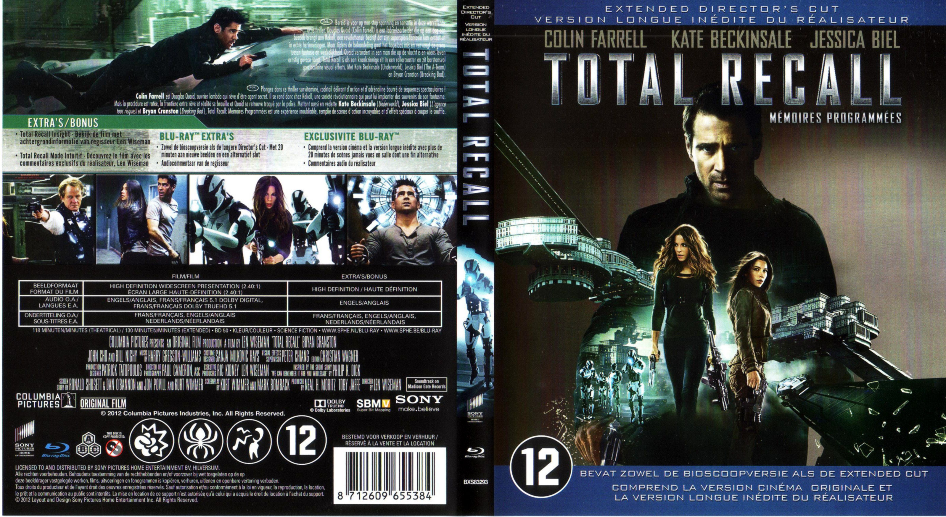 Jaquette DVD Total Recall Mmoires Programmes (BLU-RAY) v2