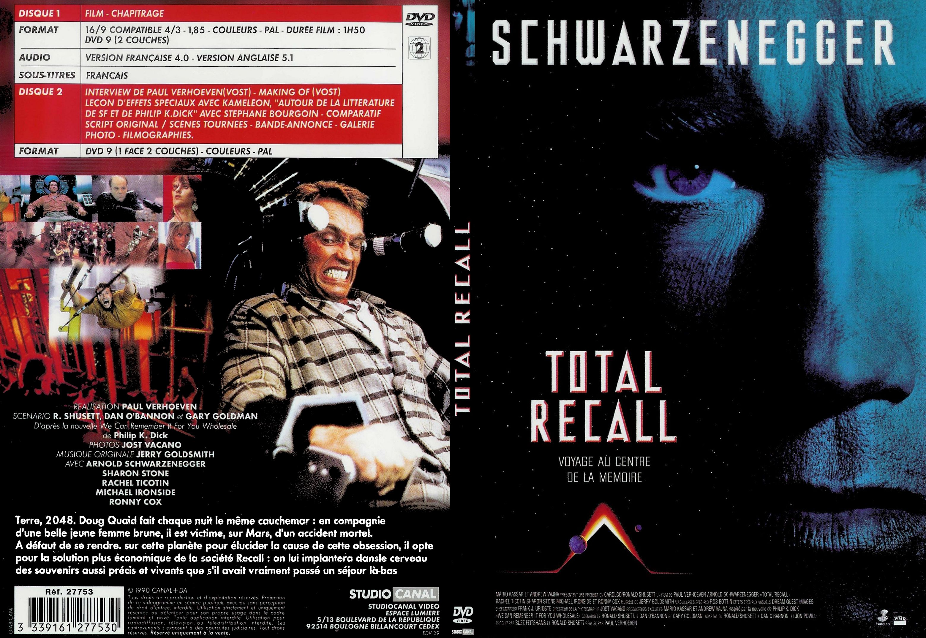 Jaquette DVD Total recall - SLIM