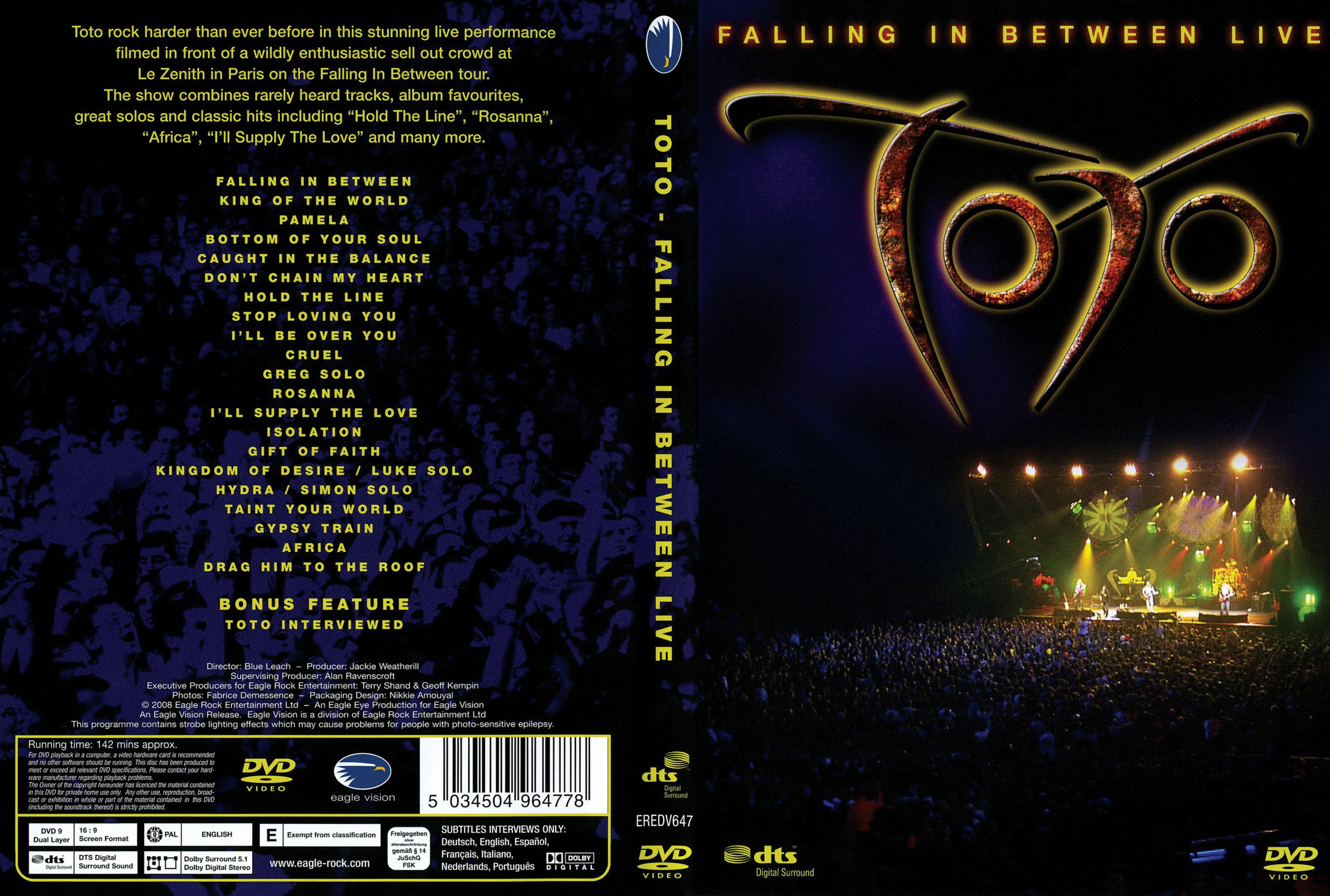 Jaquette DVD Toto Falling in between live