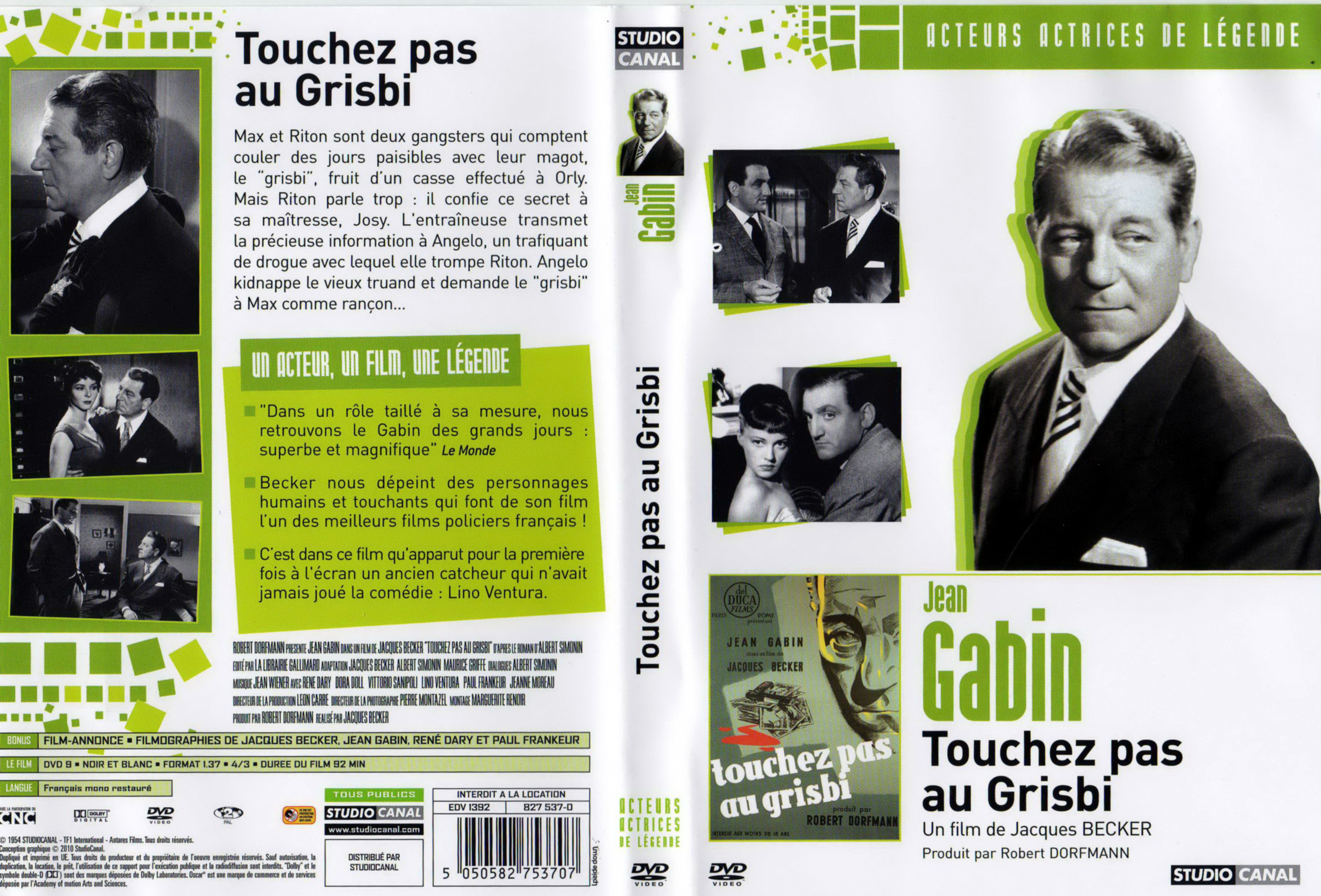 Jaquette DVD Touchez pas au grisbi v4