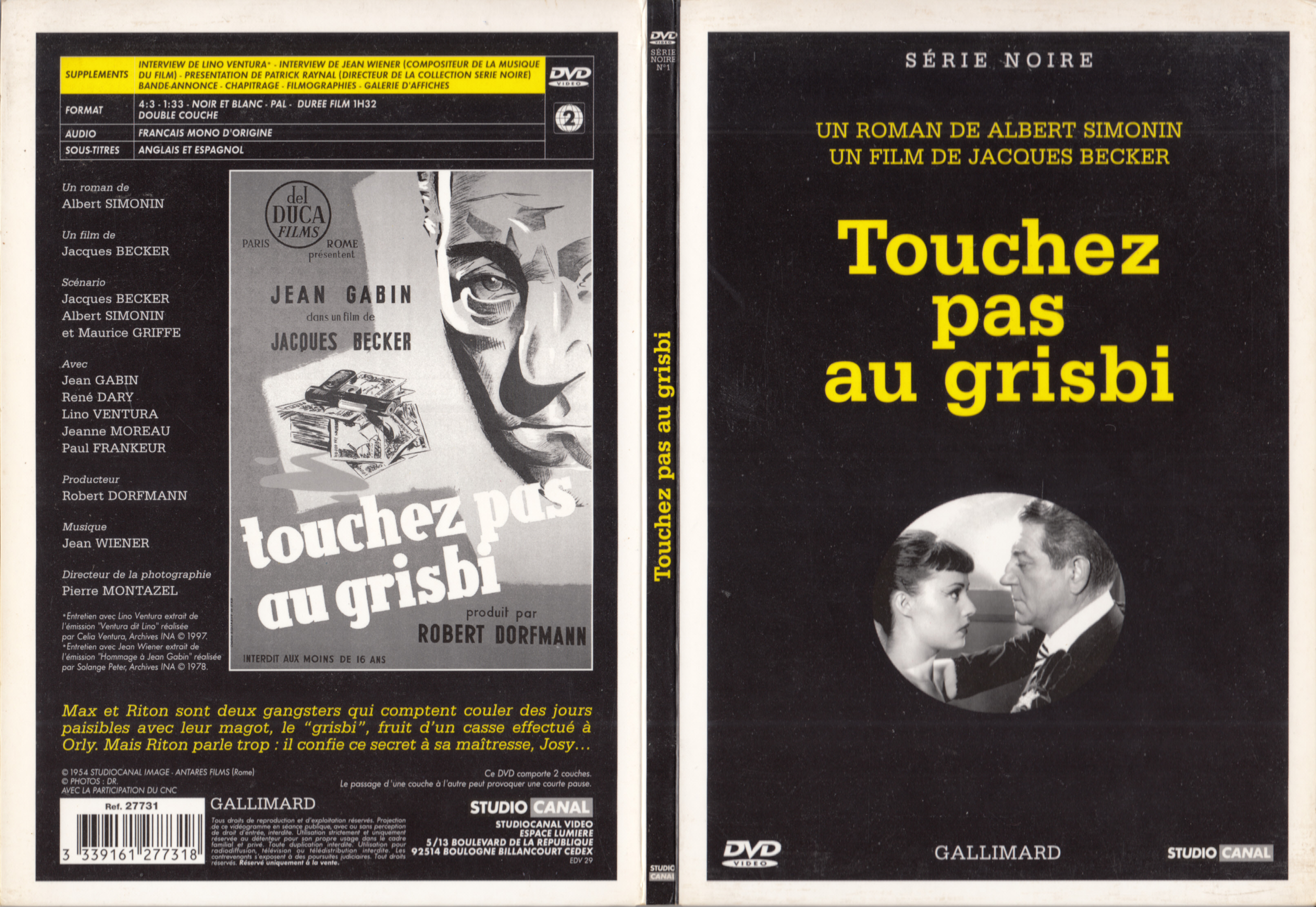 Jaquette DVD Touchez pas au grisbi v5