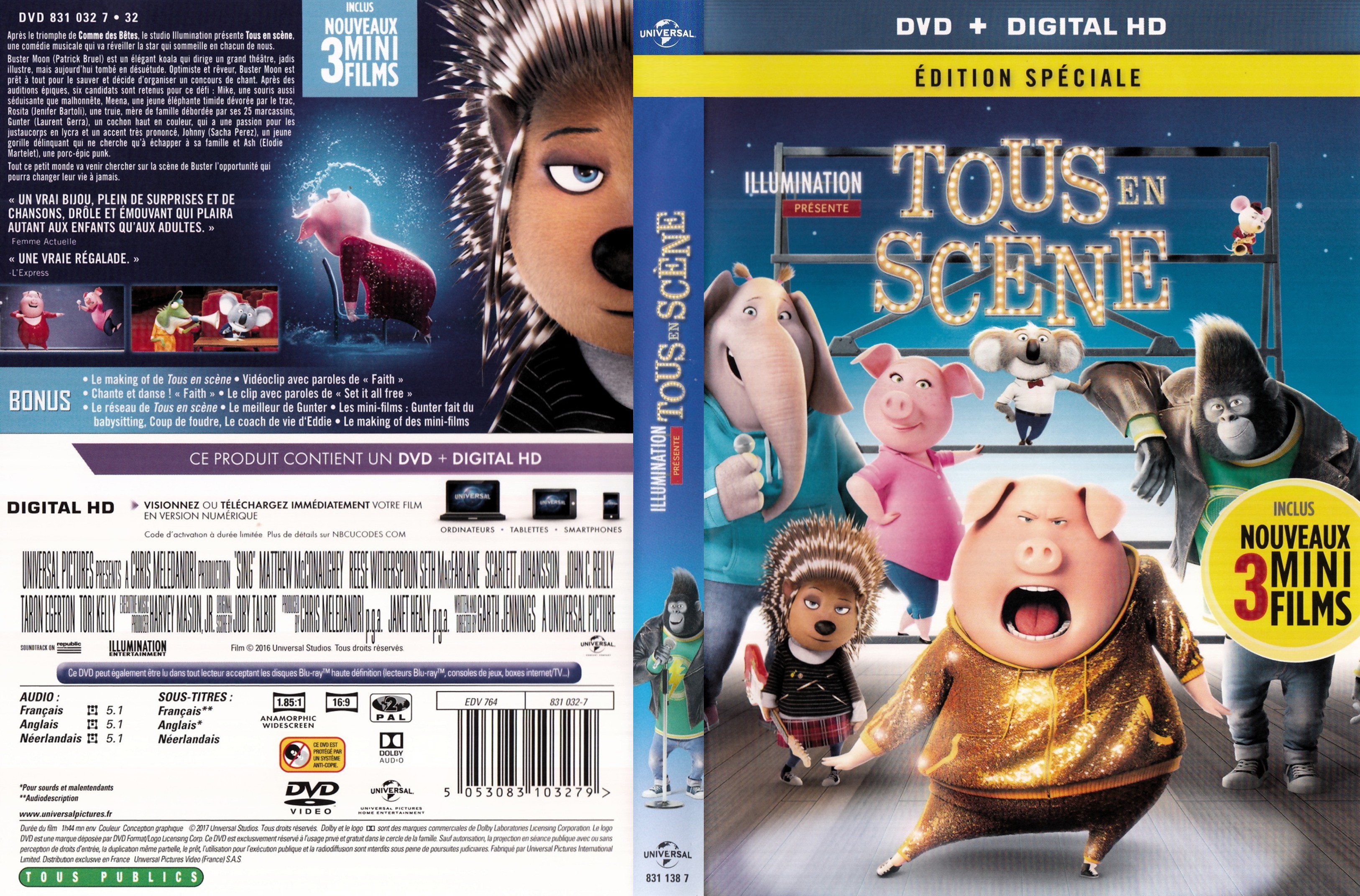 Jaquette DVD Tous en scne (2016)