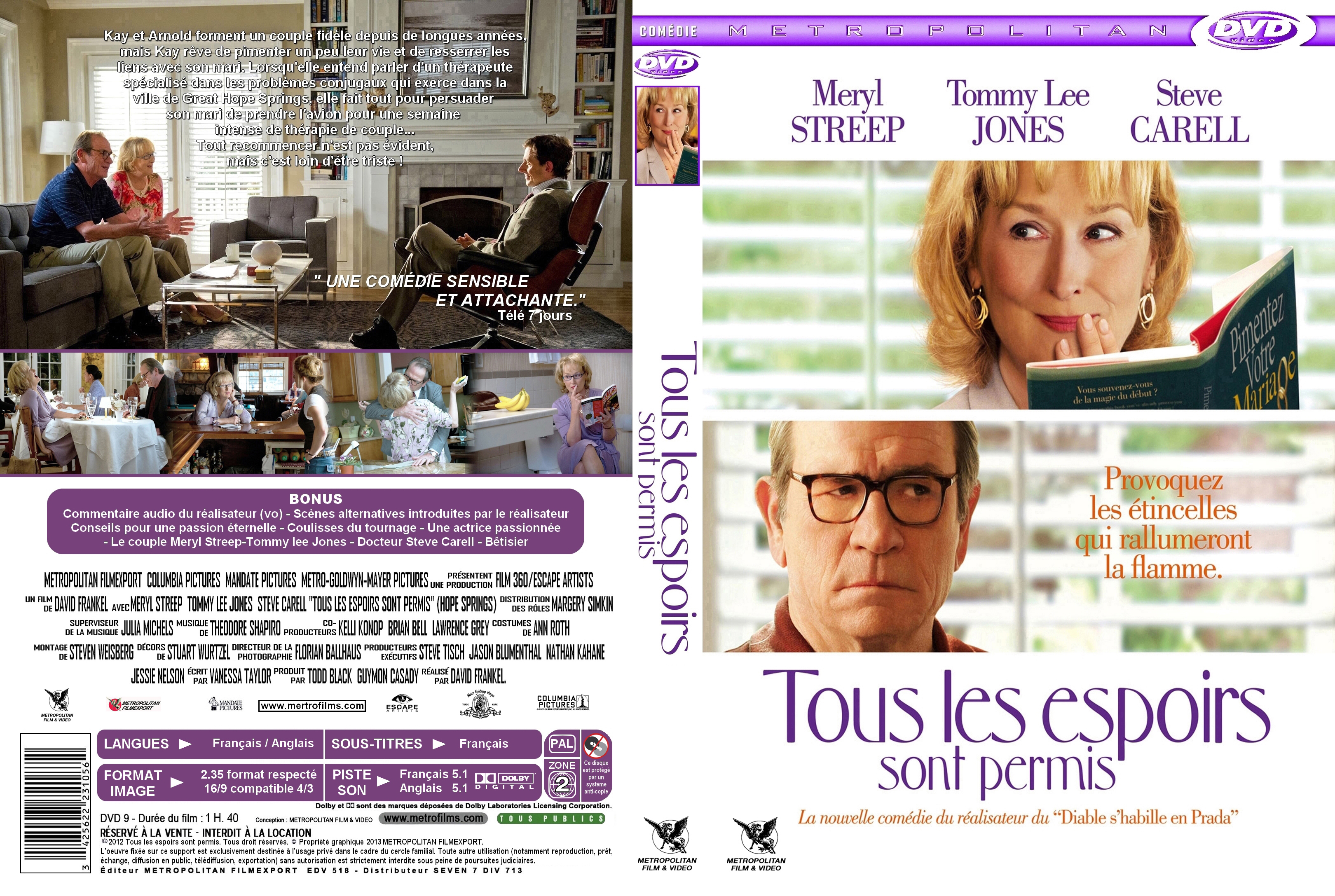 Jaquette DVD Tous les espoirs sont permis custom