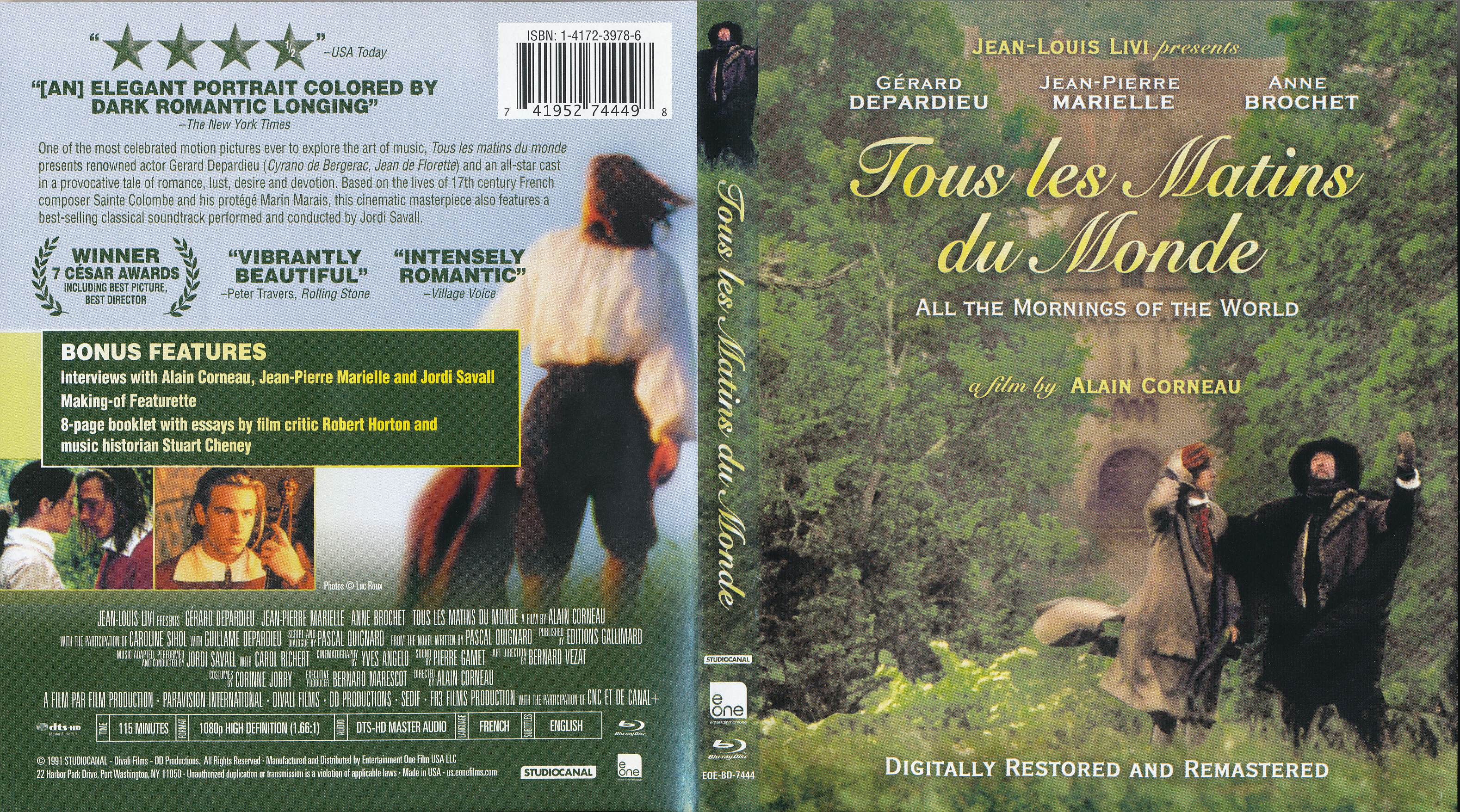 Jaquette DVD Tous les matins du monde (BLU-RAY)