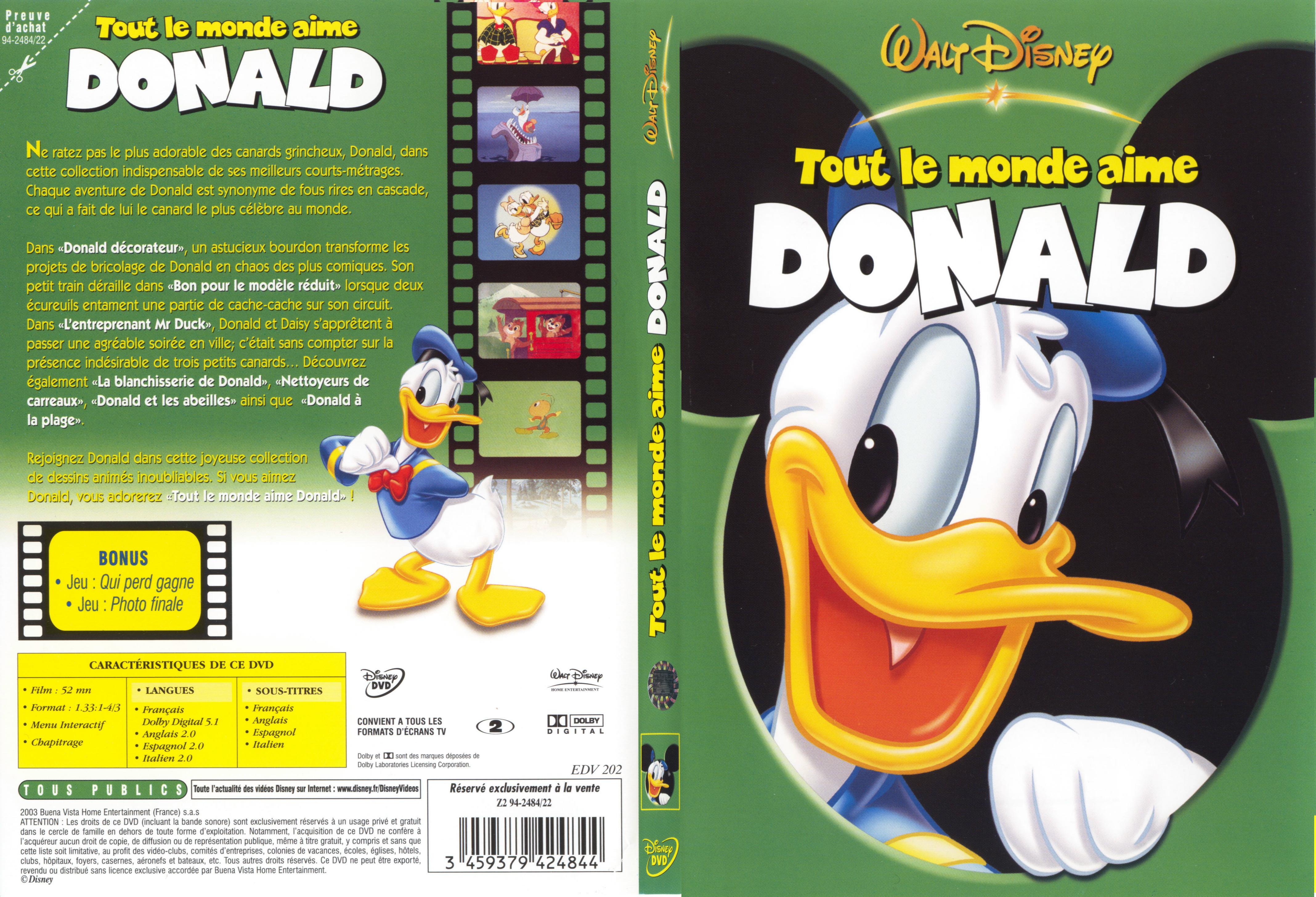 Jaquette DVD Tout le monde aime Donald - SLIM