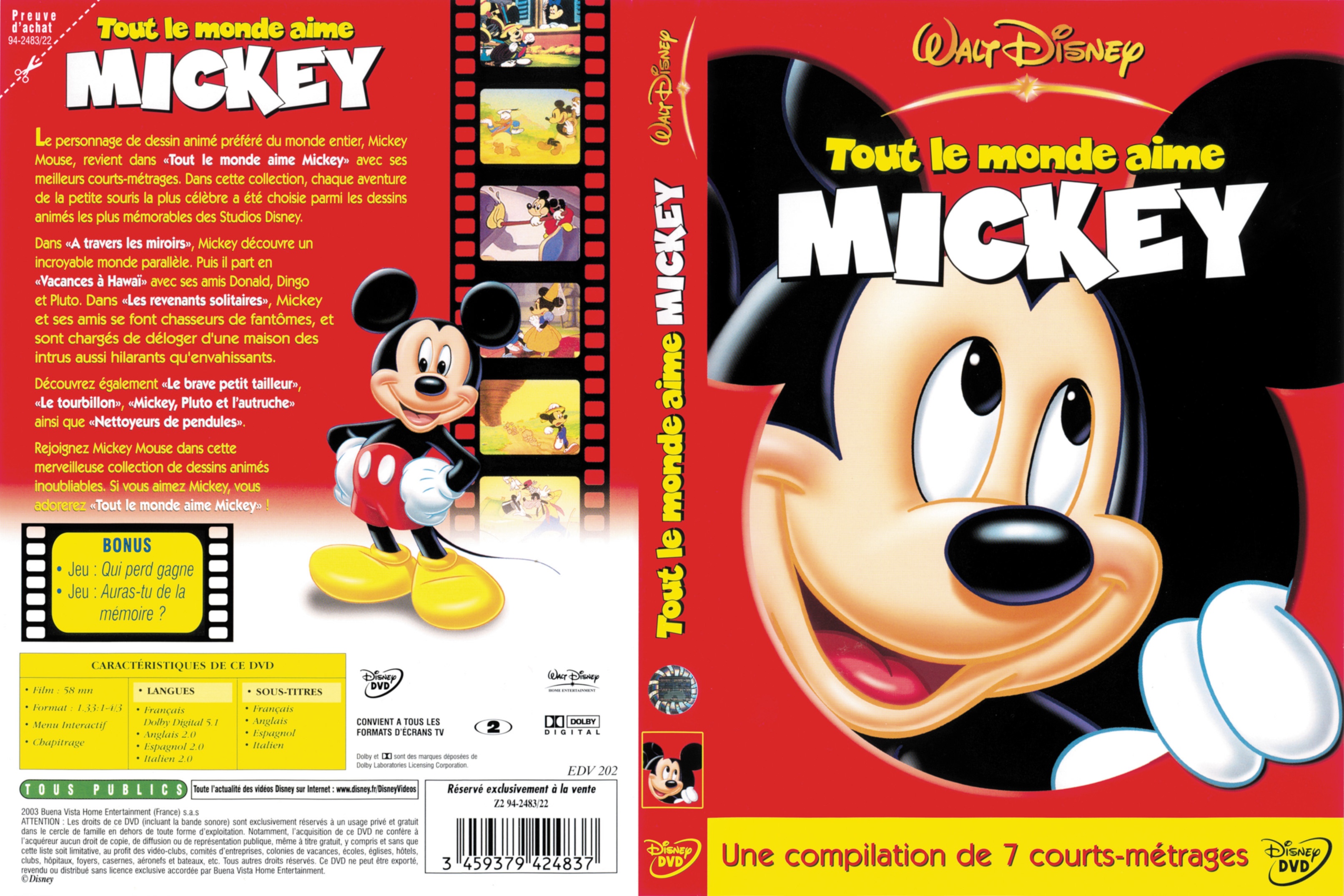Jaquette DVD Tout le monde aime Mickey