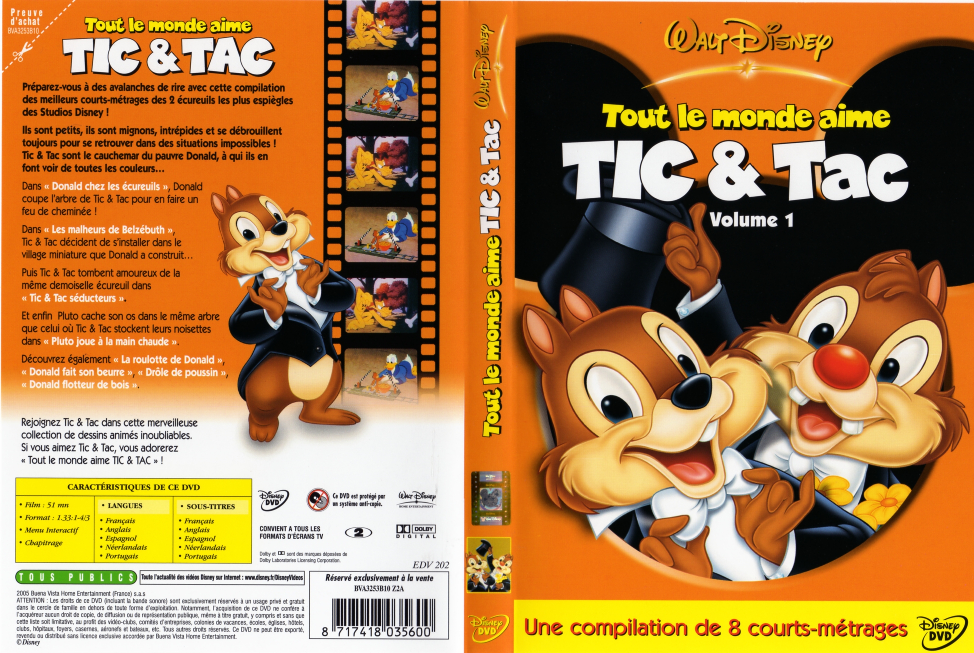 Jaquette DVD Tout le monde aime Tic et Tac vol 1