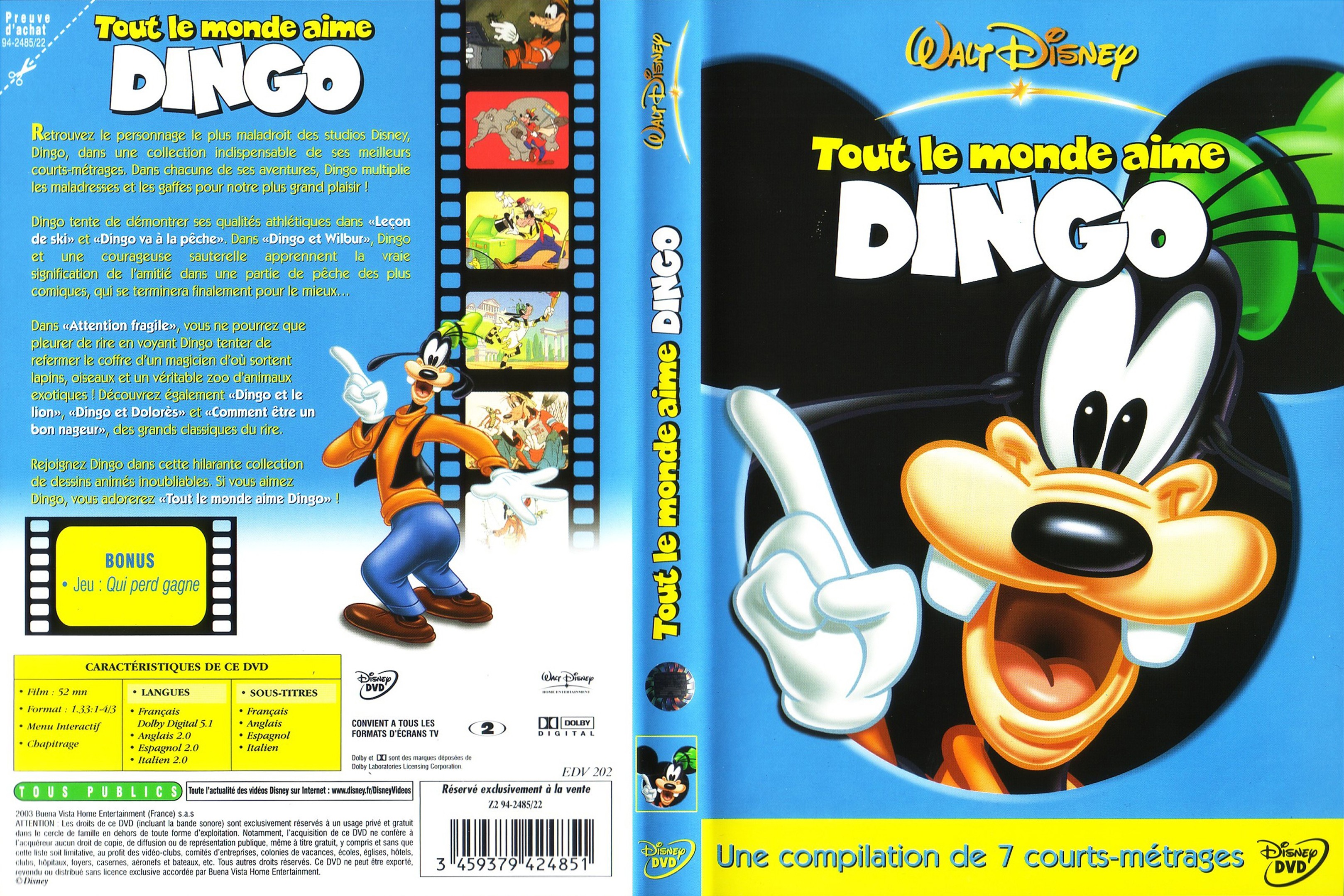 Jaquette DVD Tout le monde aime dingo