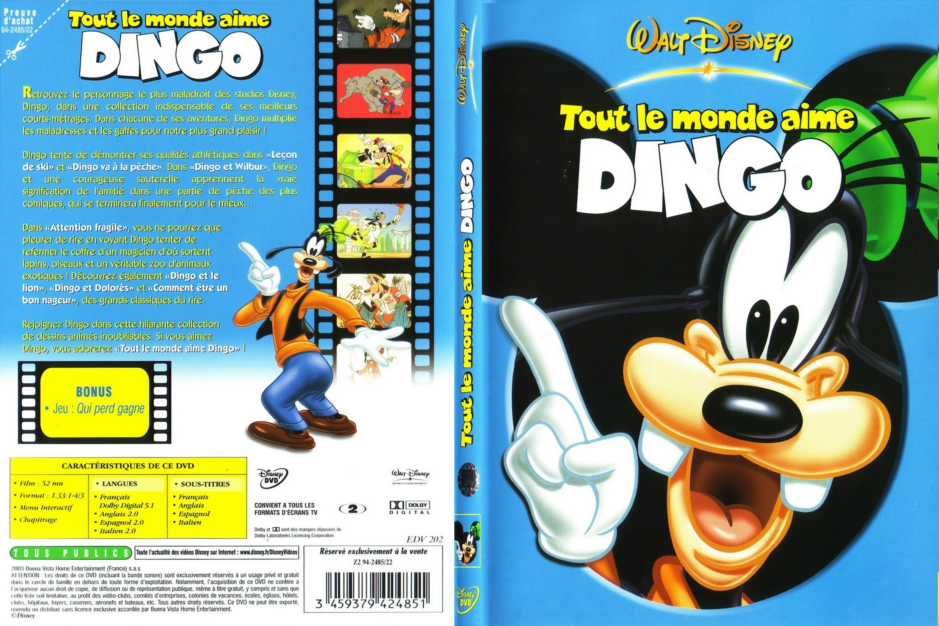 Jaquette DVD Tout le monde aime dingo - SLIM