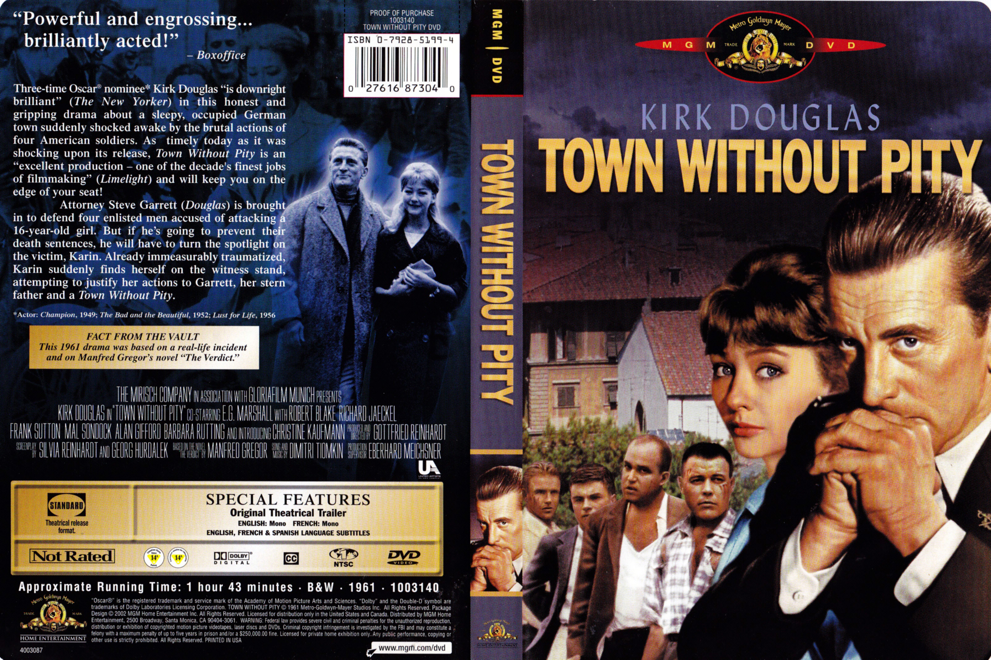 Jaquette DVD Town without pity Zone 1