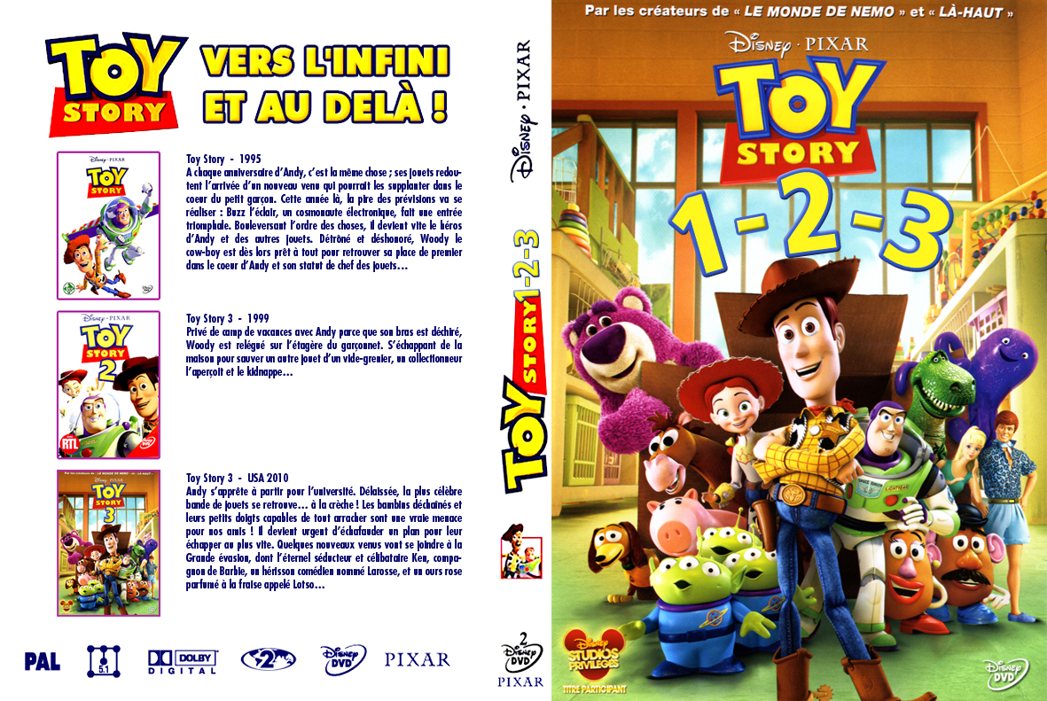 Jaquette DVD Toy Story Trilogie custom