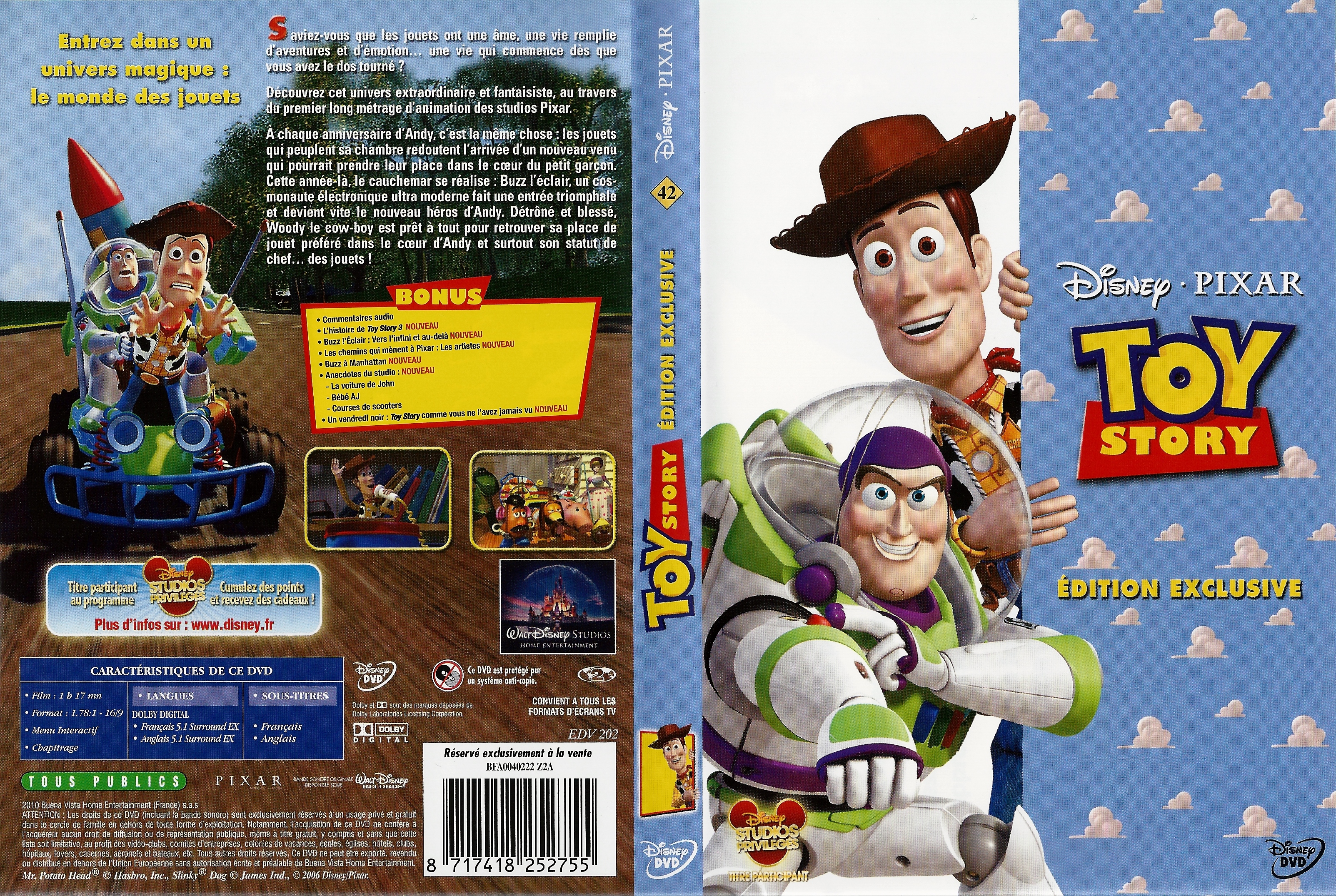Jaquette DVD Toy story v3