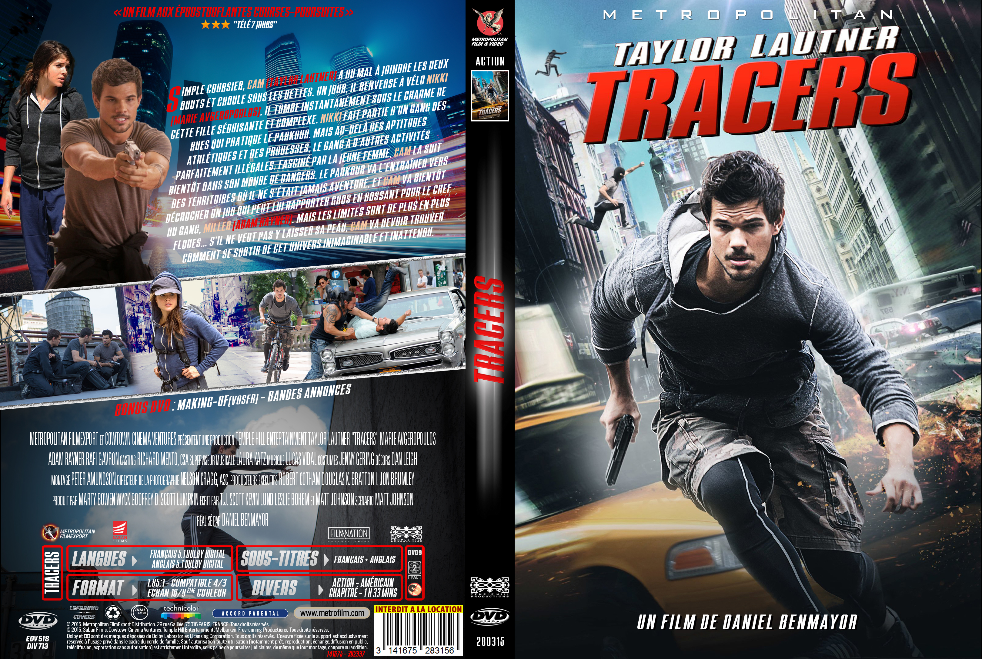 Jaquette DVD Tracers custom