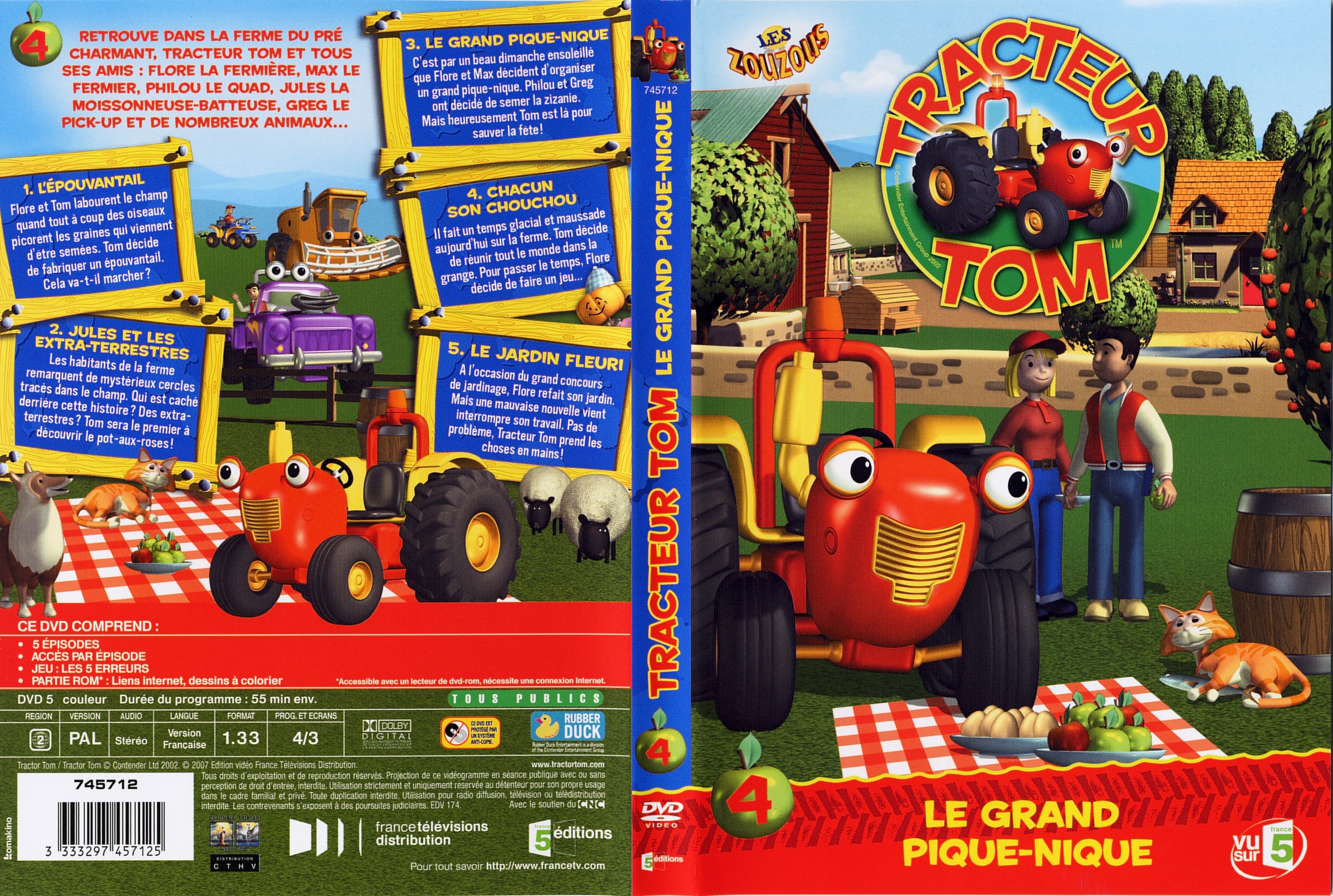 Jaquette DVD Tracteur Tom Saison 1 vol 4