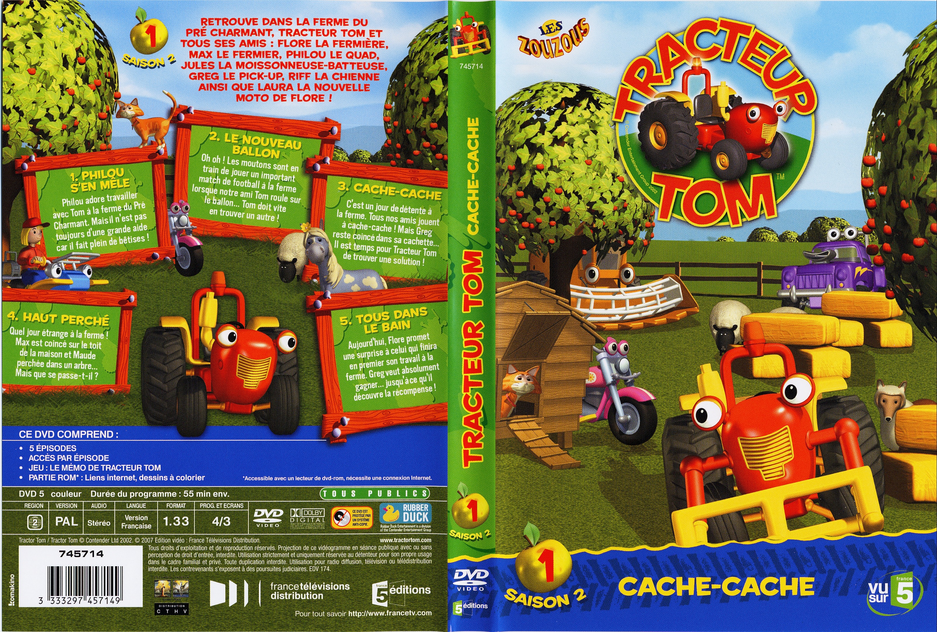 Jaquette DVD Tracteur Tom Saison 2 vol 1
