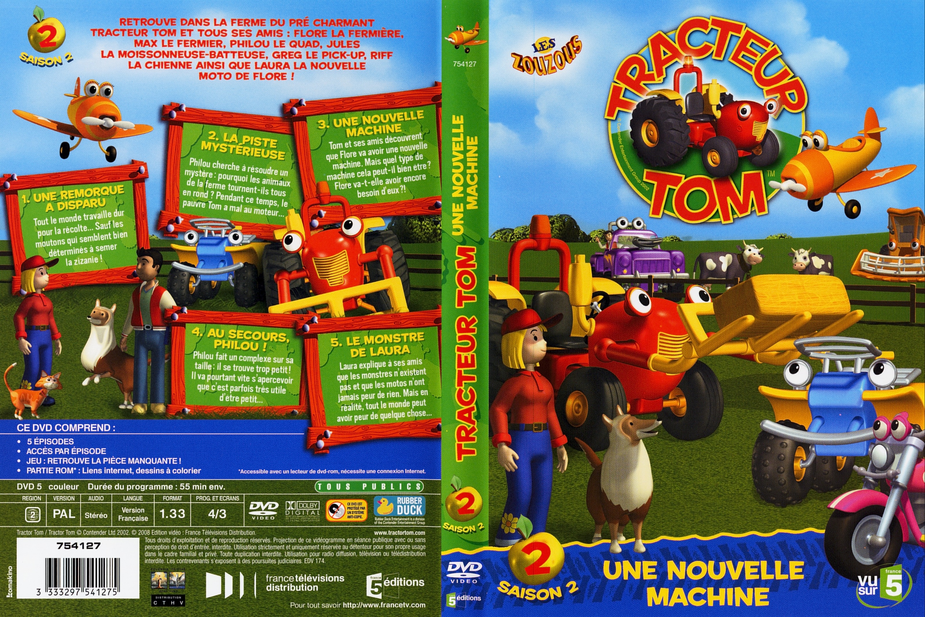 Jaquette DVD Tracteur Tom Saison 2 vol 2