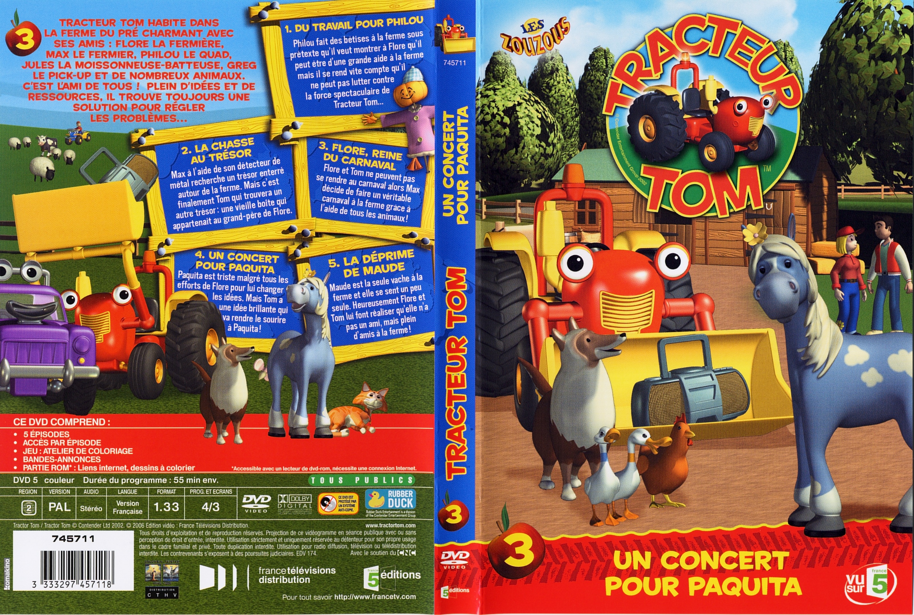 Jaquette DVD Tracteur Tom Saison 2 vol 3