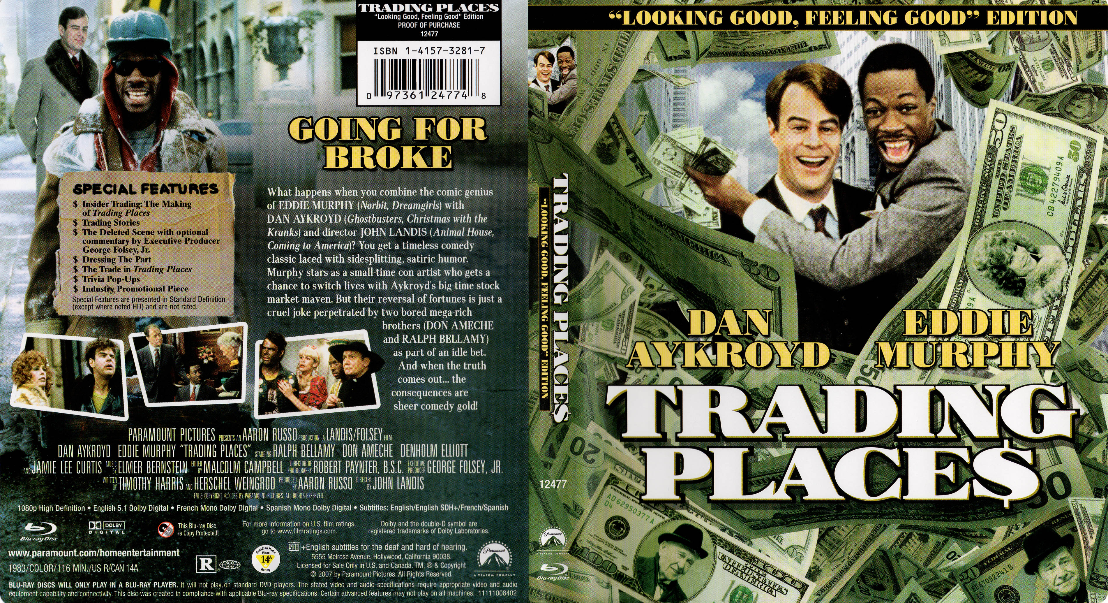 Jaquette DVD Trading places - Un Fauteuil pour deux Zone 1 (BLU-RAY)