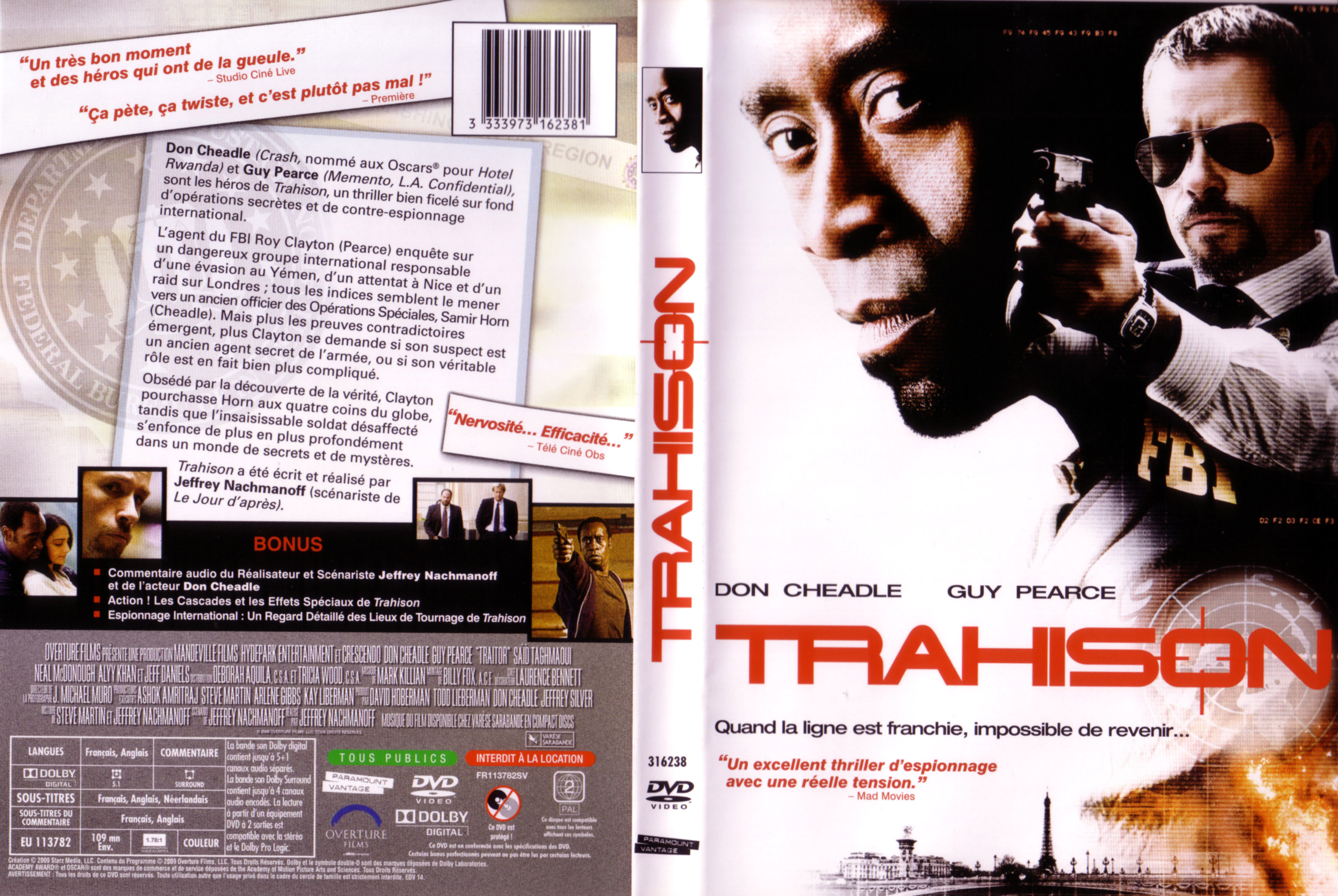 Jaquette DVD Trahison (2009)